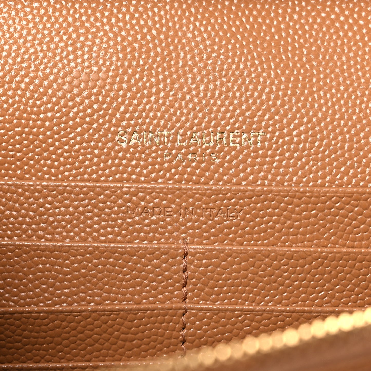 Grain De Poudre Matelasse Chevron Monogram Chain Wallet Dune