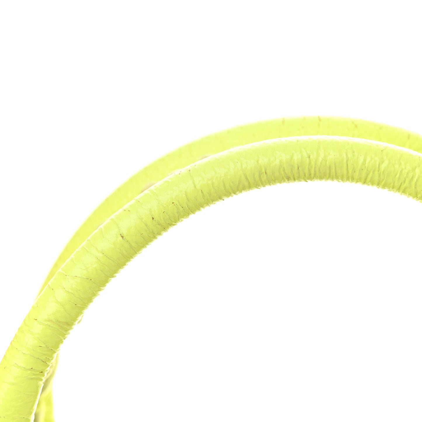 Chevre Silver Metallic Edge Hardware Mini City Acid Green