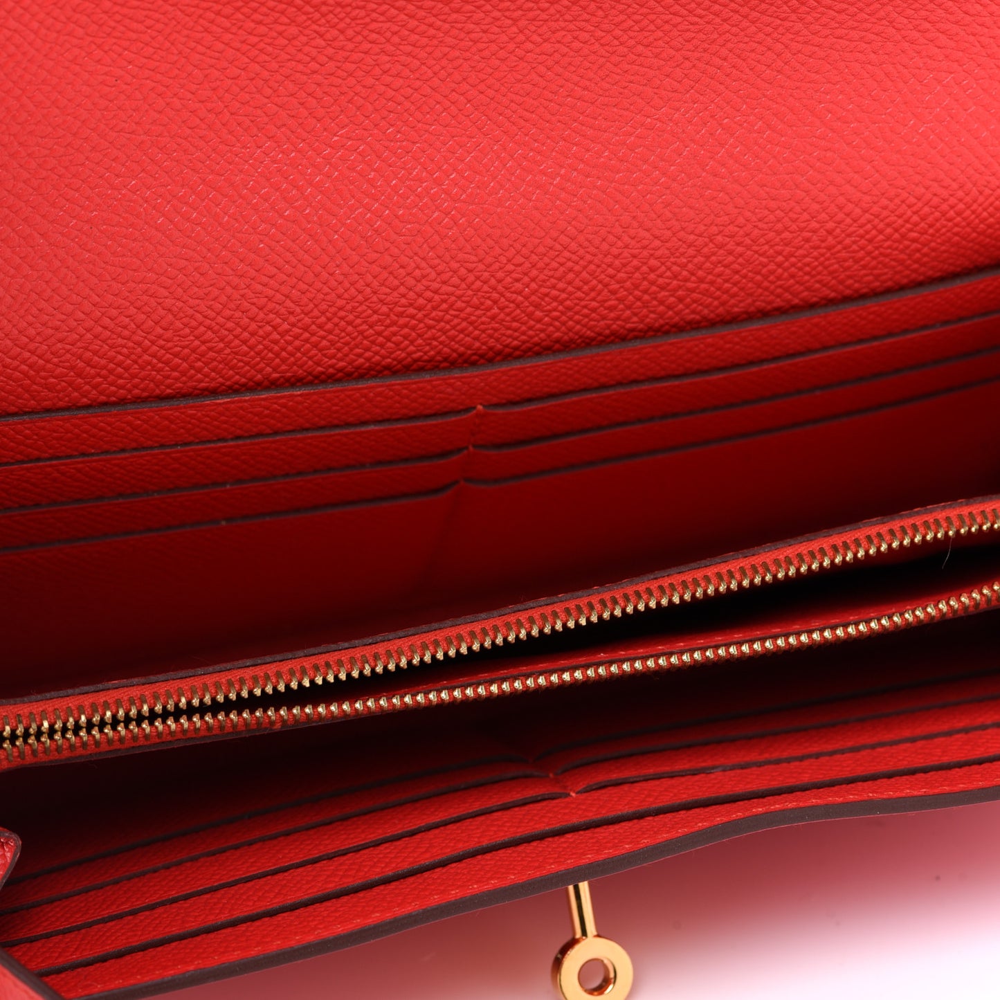 Epsom Kelly Longue Wallet Rouge Tomate