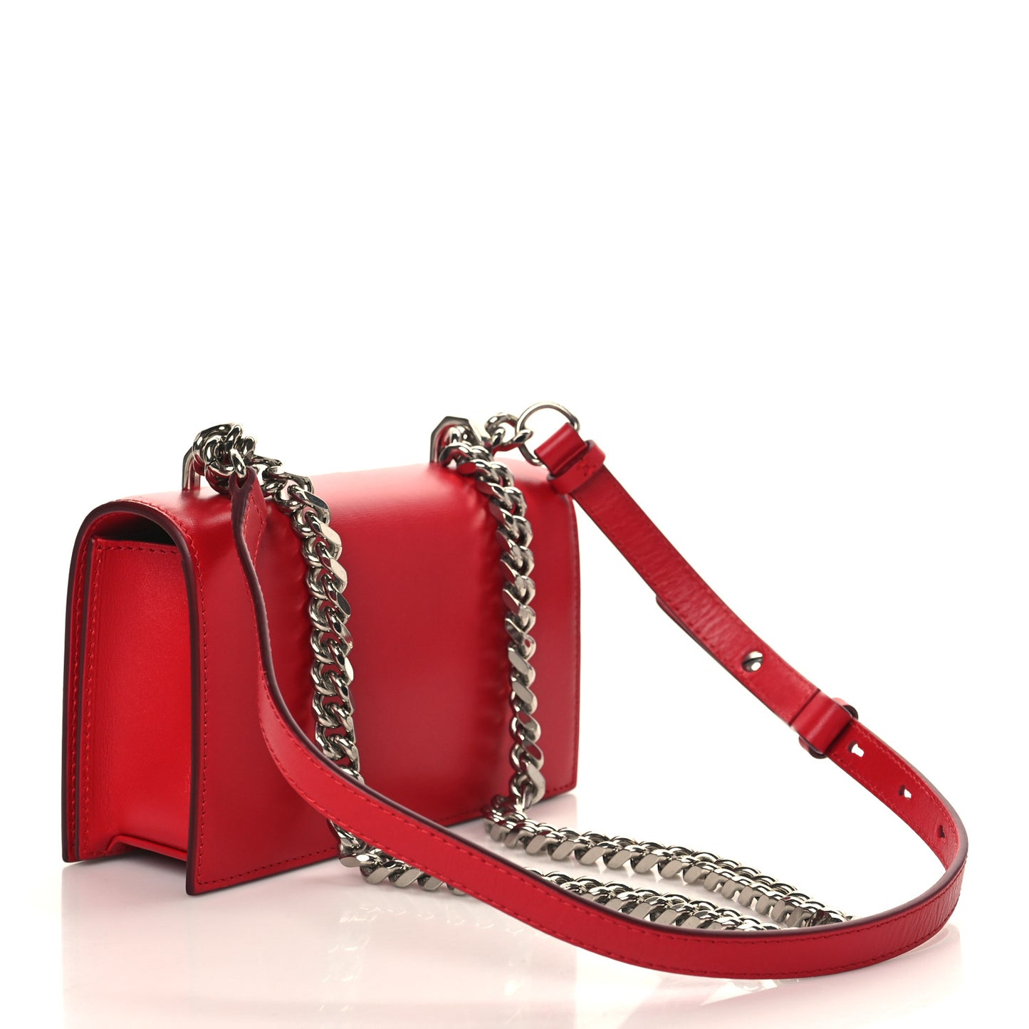 Calfskin Sculptural Knuckle Crossbody Red