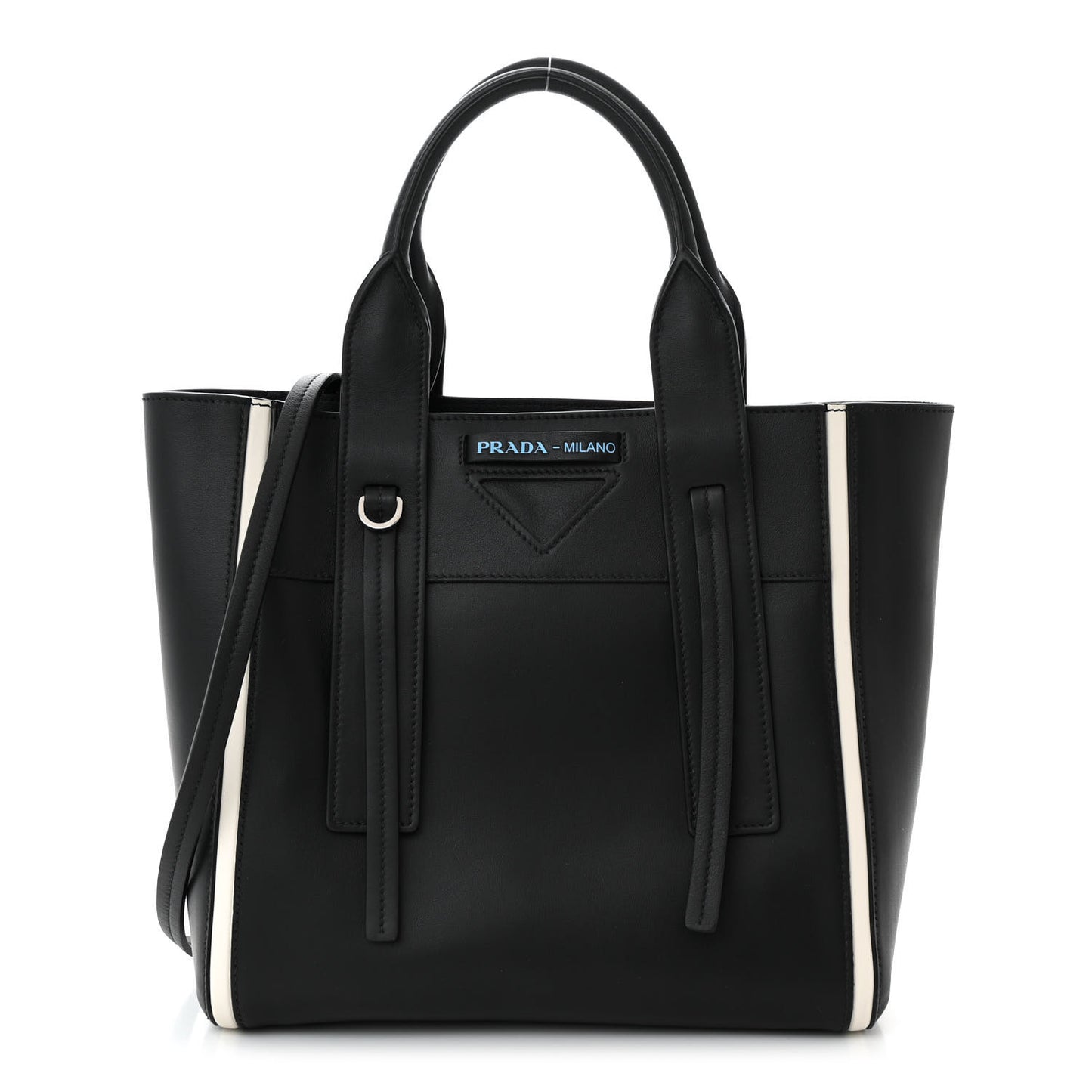 Grace Lux Light Small Ouverture Shoulder Bag Black White