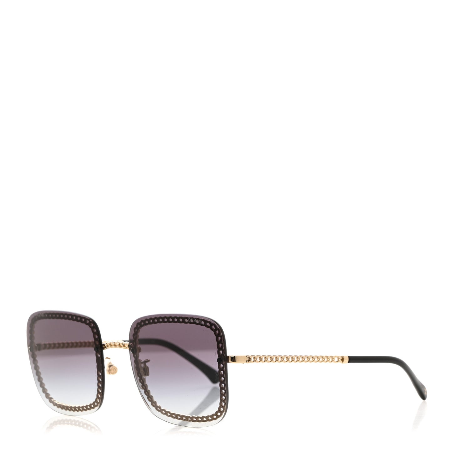 Square Removable Chain Sunglasses 4244 Black