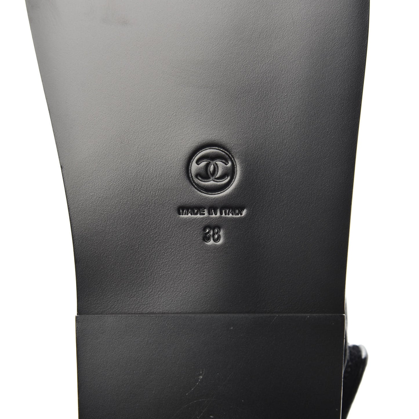 Grained Calfskin Velcro Dad Sandals 38 Black