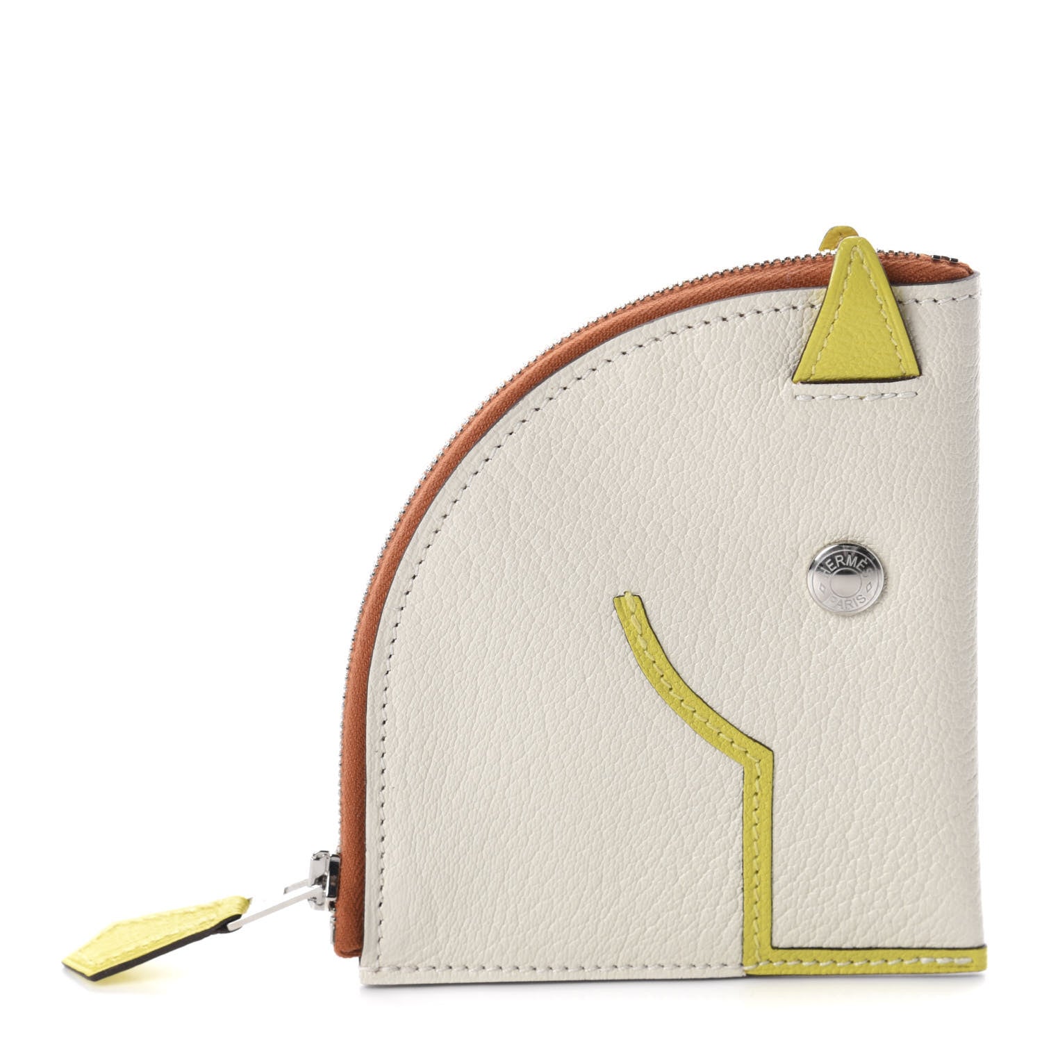 Hermes Chevre Mysore Paddock Change Purse Craie Lime 1 of 7