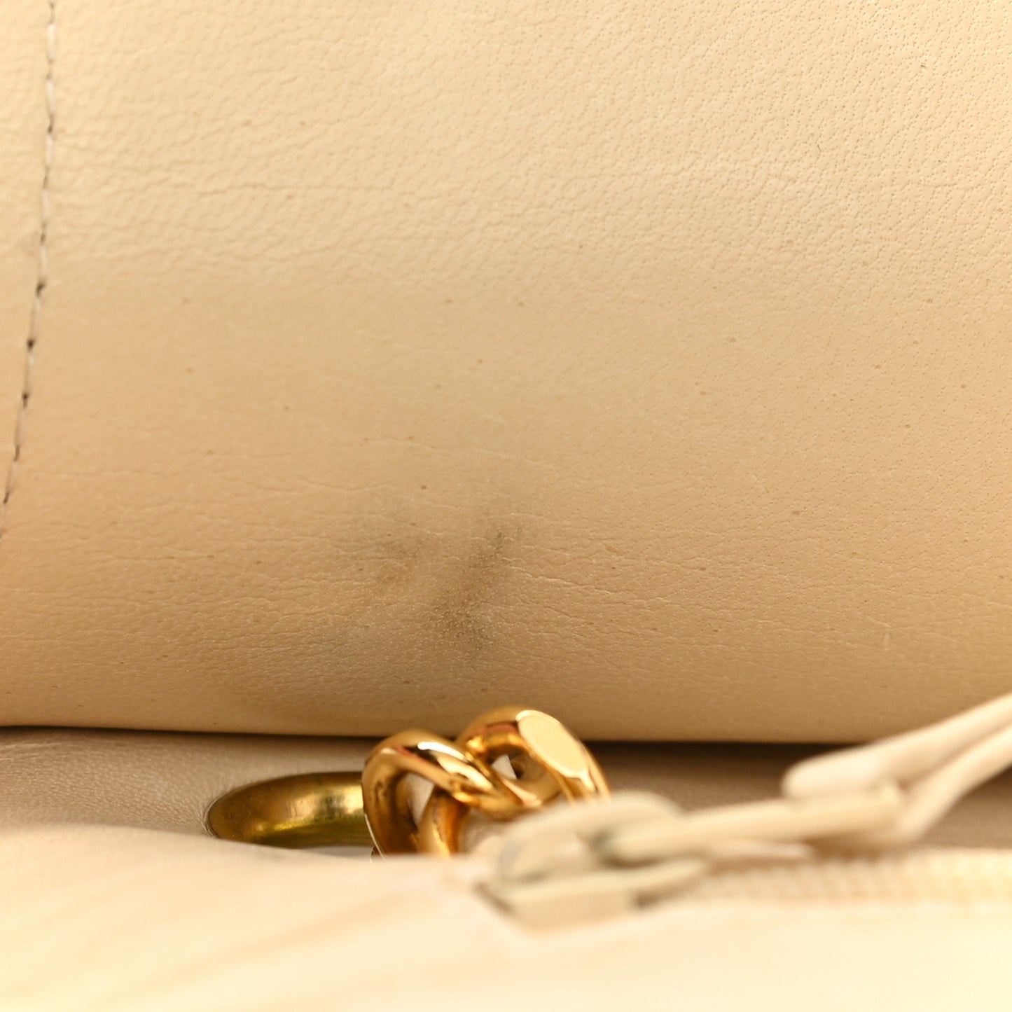 Lambskin Quilted Small Double Flap Beige