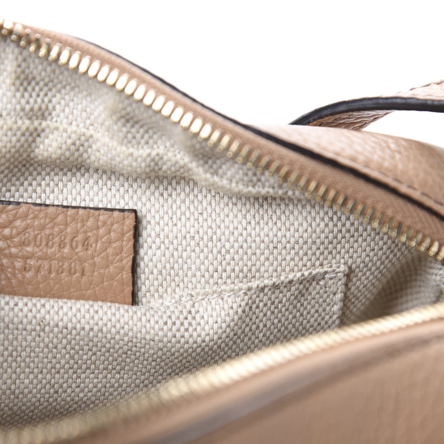 Pebbled Calfskin Small Soho Disco Bag Camelia