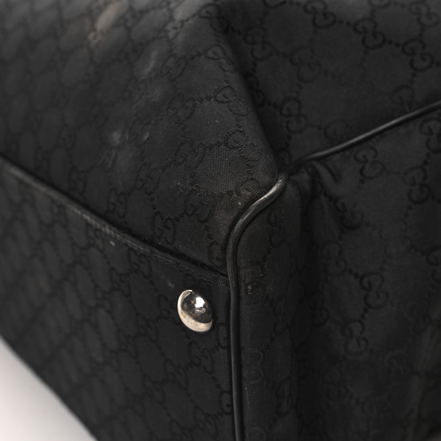 Nylon Monogram Large Duffle Bag Black