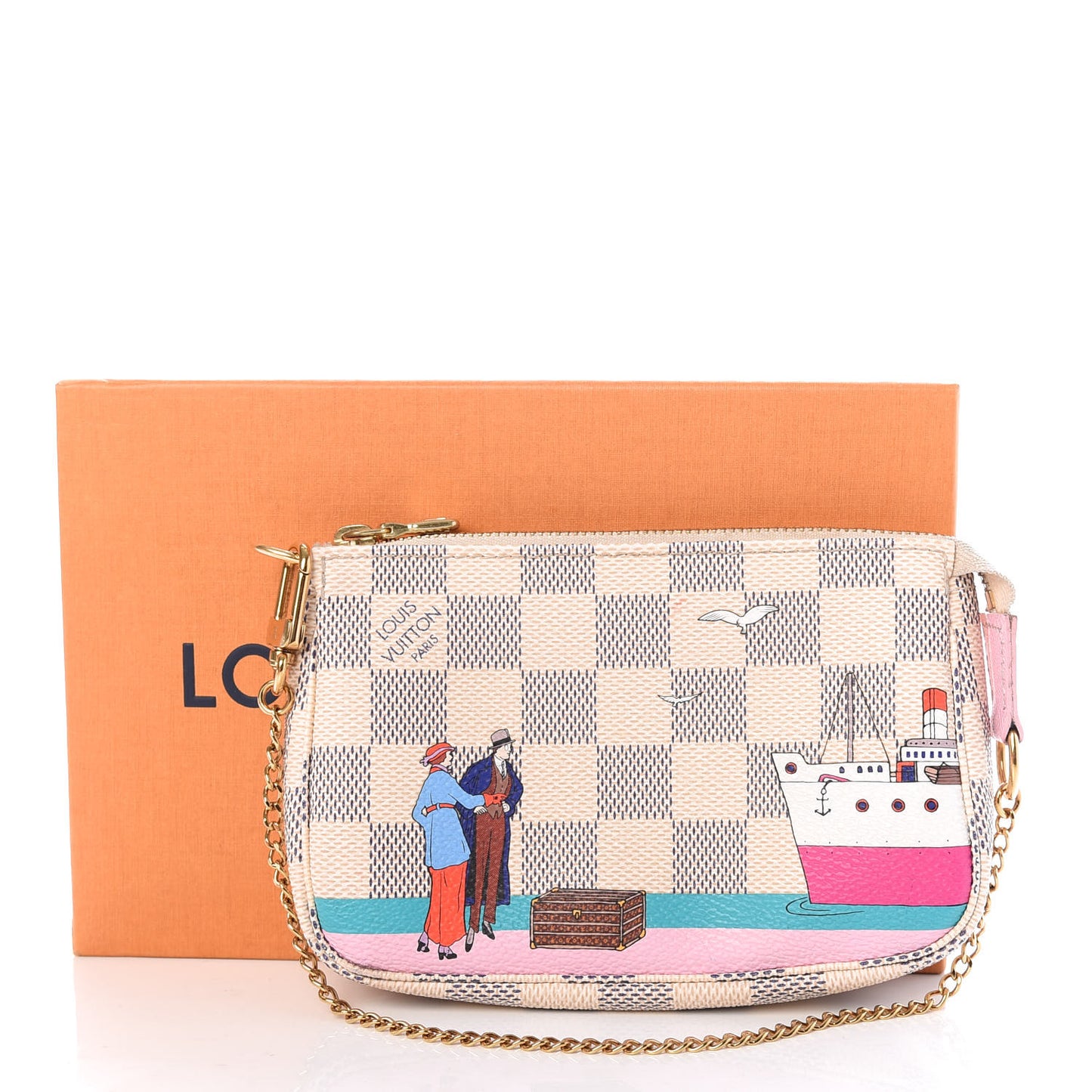 Damier Azur 2016 Christmas Animation Mini Pochette Accessories
