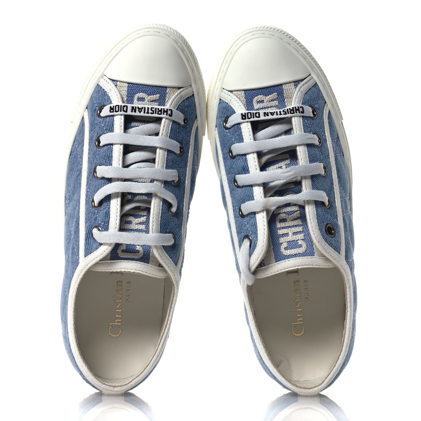Denim Cannage Walk'N'Dior Low Top Sneakers 36 Dynamic Blue