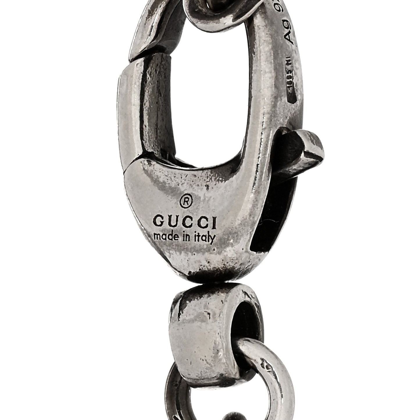 Sterling Silver Torchon Double G Bracelet