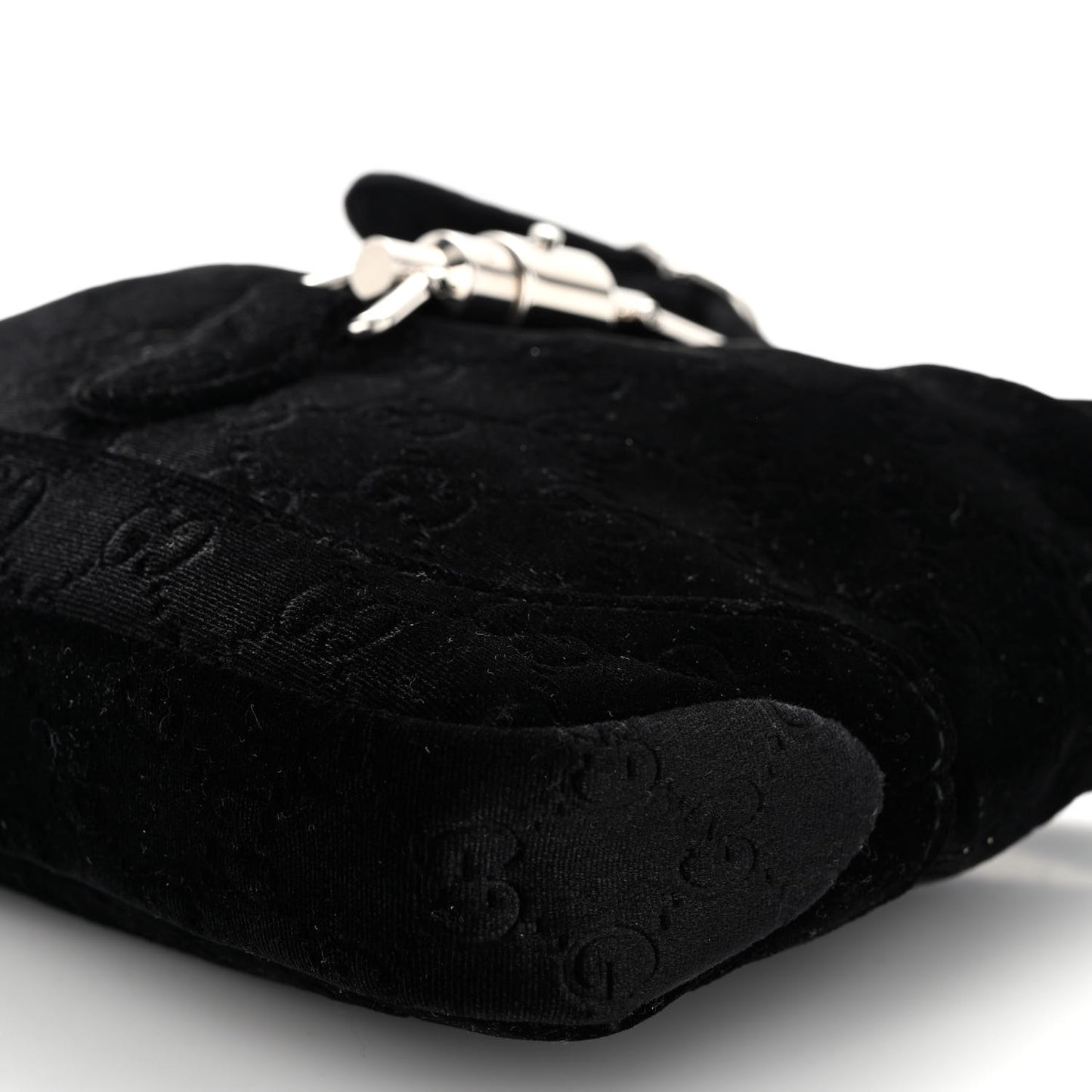 New Velvet Ashmir GG Monogram Small Jackie 1961 Hobo Black