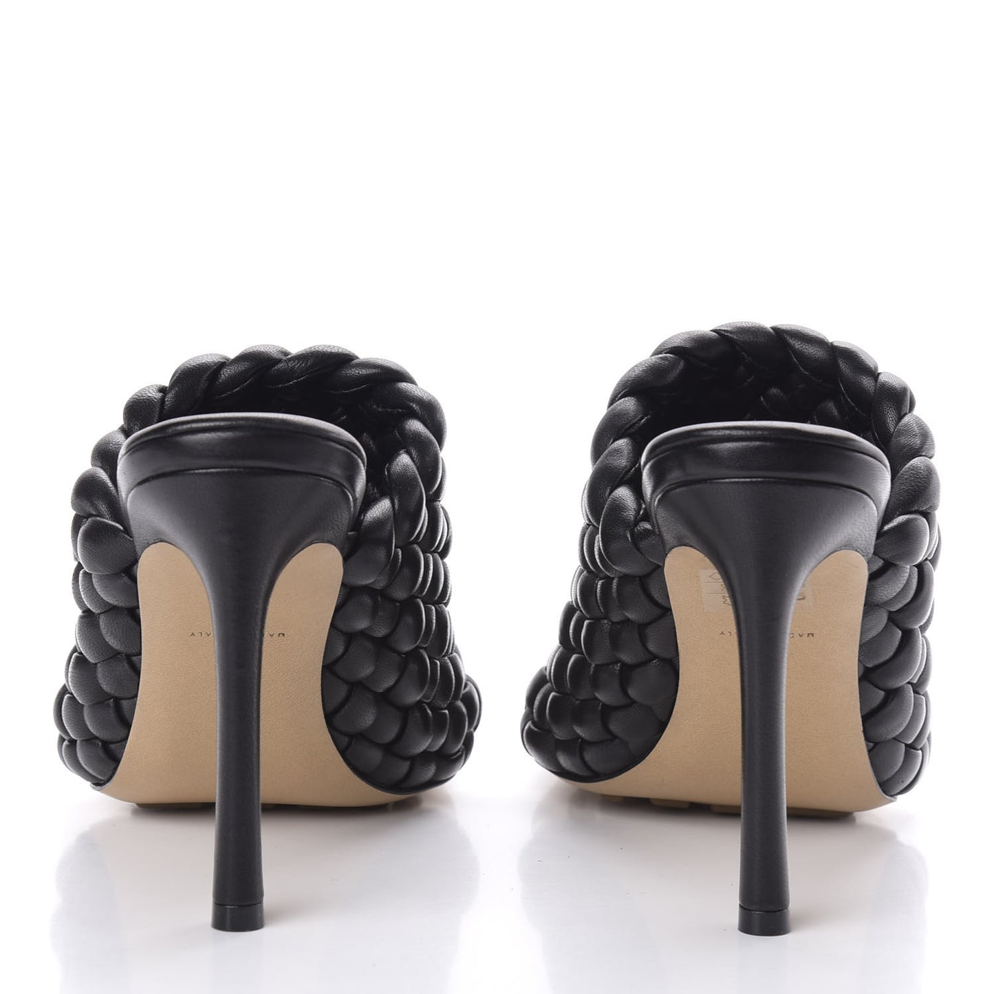 Nappa Padded Intreccio The Curve Sandals 40.5 Black