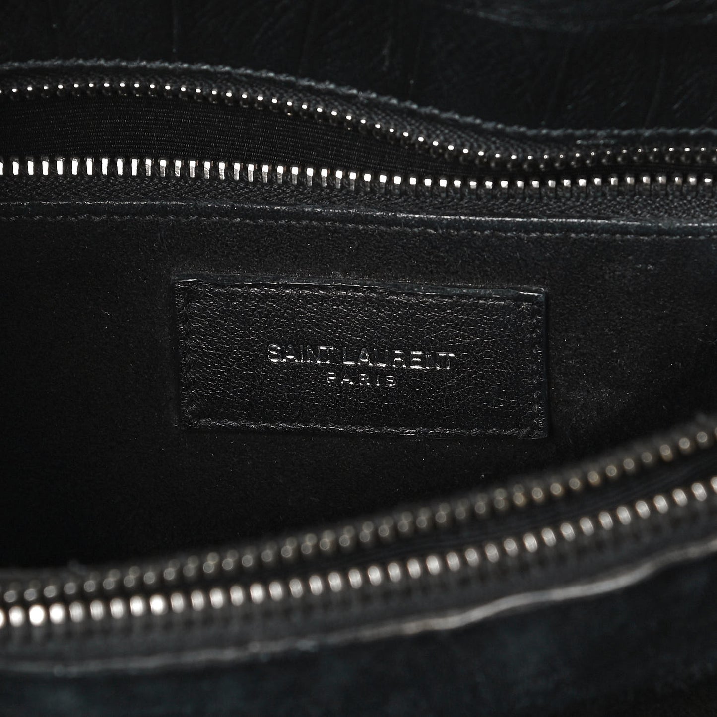 Calfskin Crocodile Embossed Small Sac de Jour Black