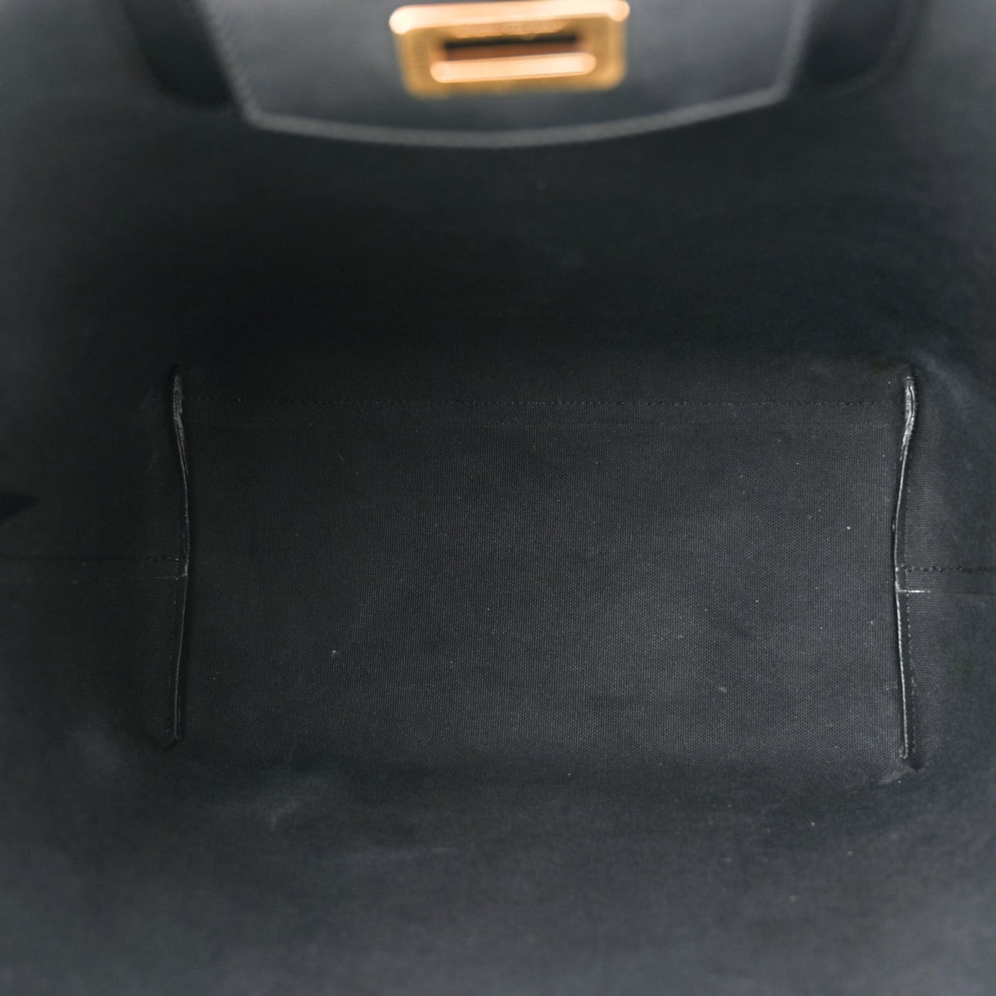 Canvas Calfskin Gancini Bag Black