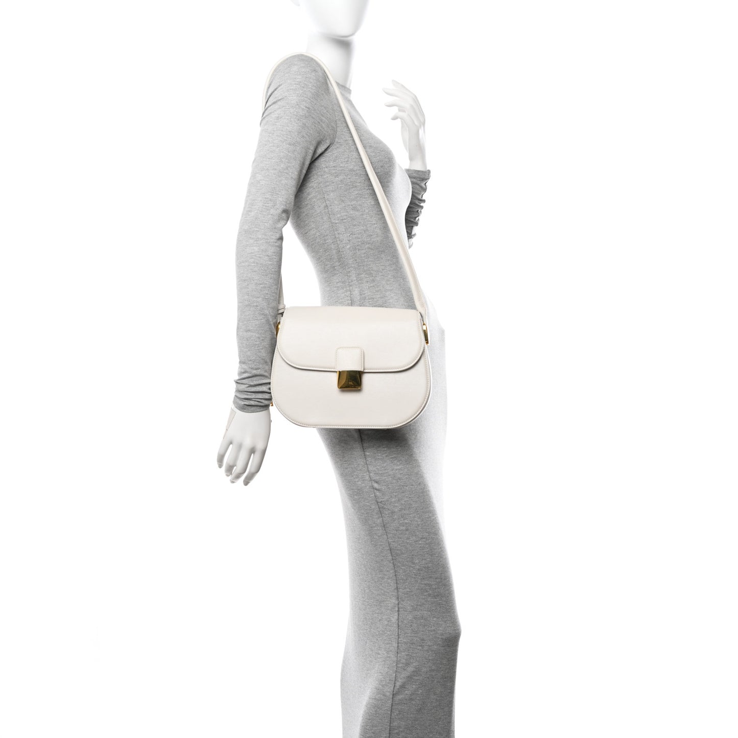 Calfskin Small Desiree Crossbody Bag Chalk