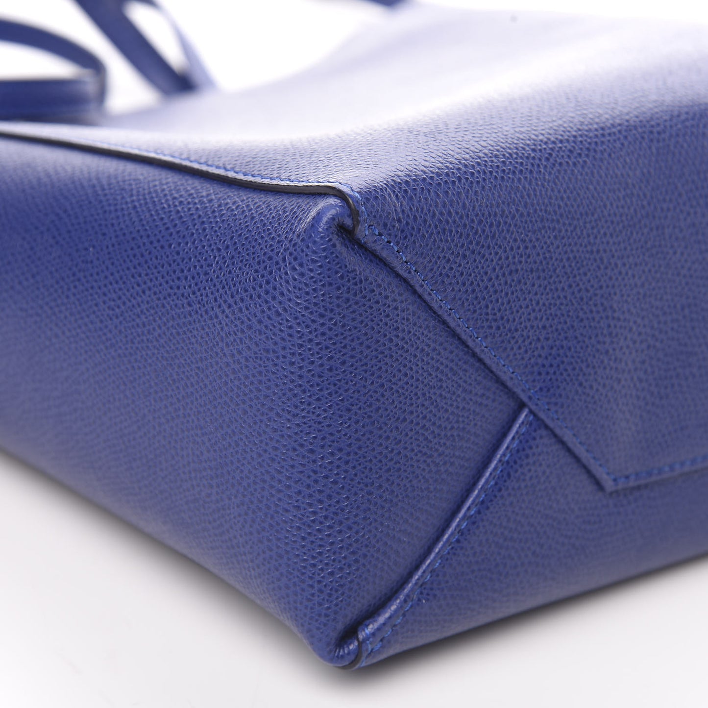 Grained Calfskin Small Vertical Cabas Indigo