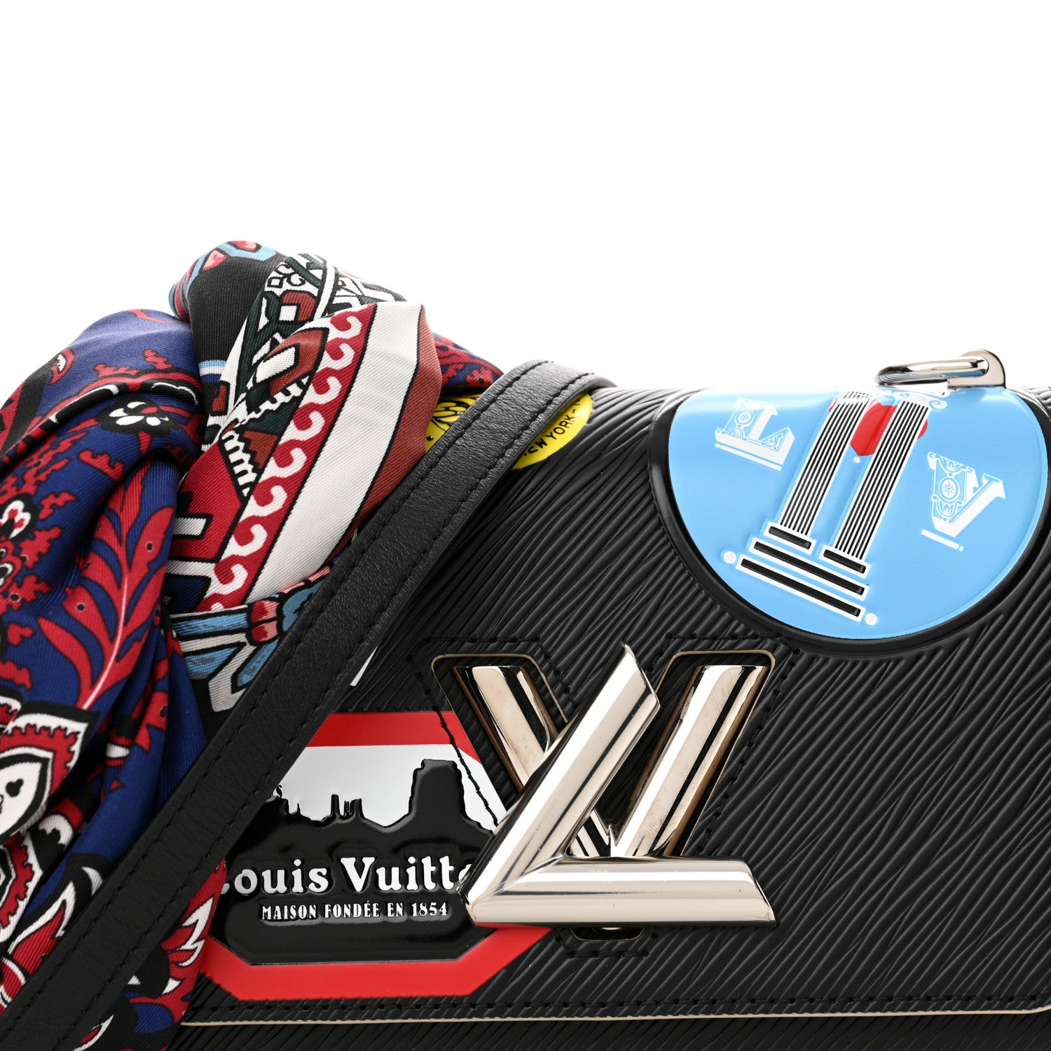 Louis Vuitton Epi World Tour Twist Shoulder Bag PM Black 8 of 11