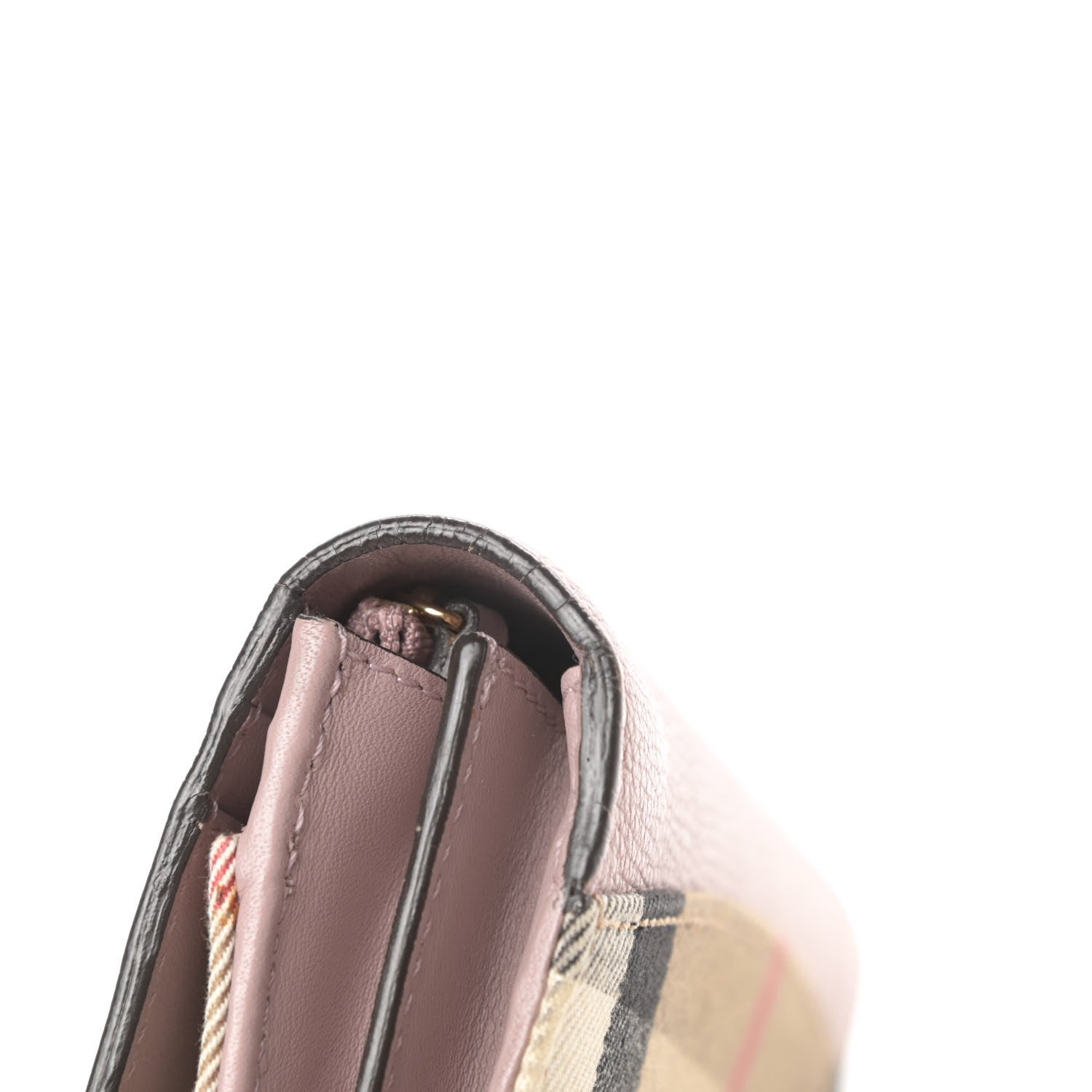 Burberry Calfskin House Check Porter Continental Wallet Pale Orchid 10 of 11