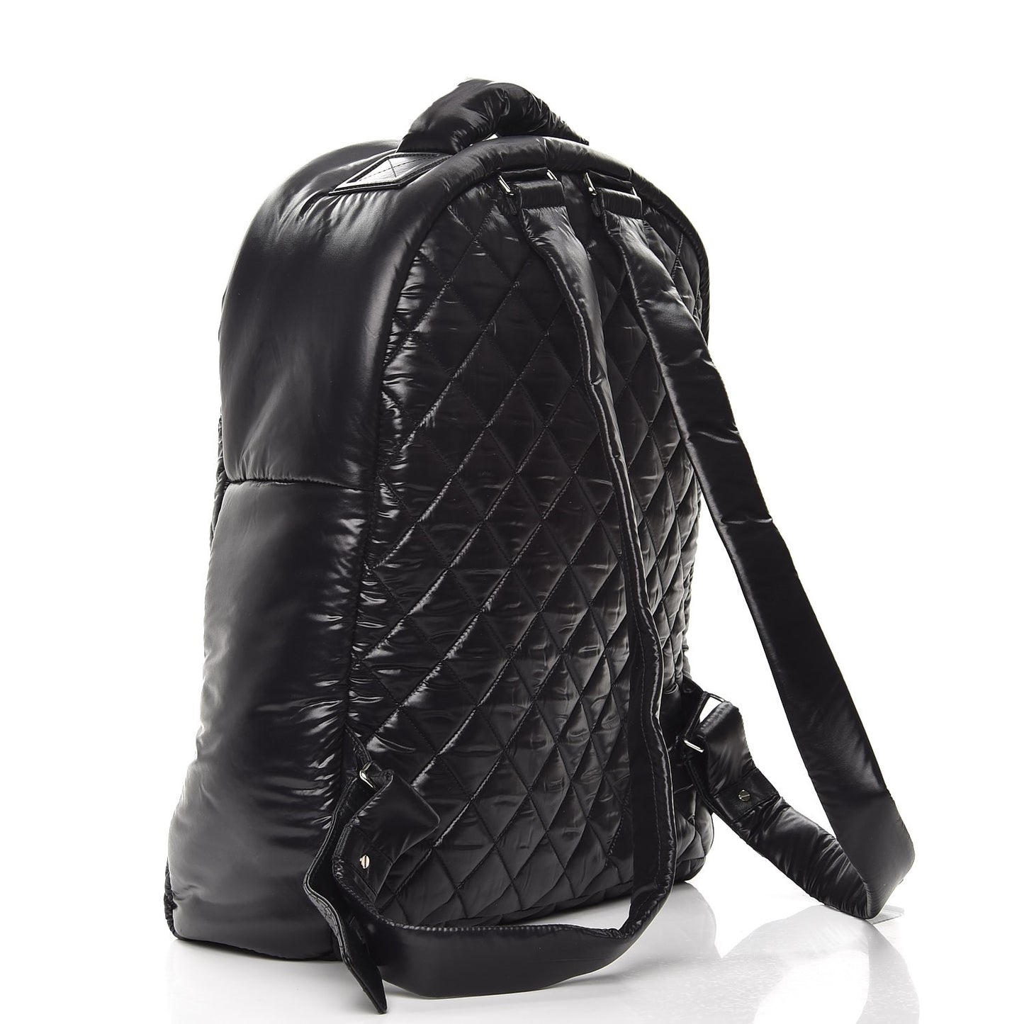Nylon Quilted XL Coco Cocoon Backpack Black