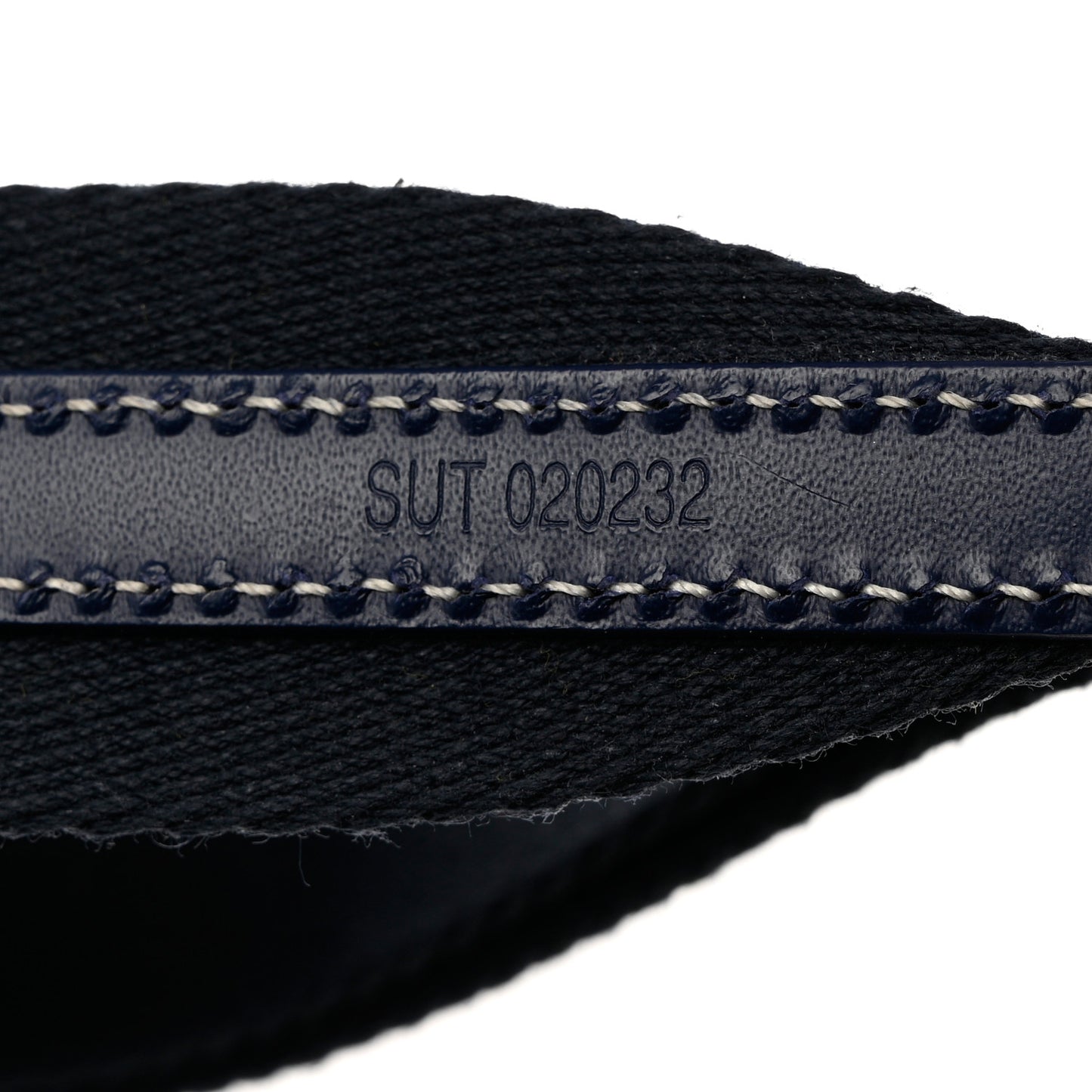 Canvas Calfskin Adjustable Shoulder Strap Navy