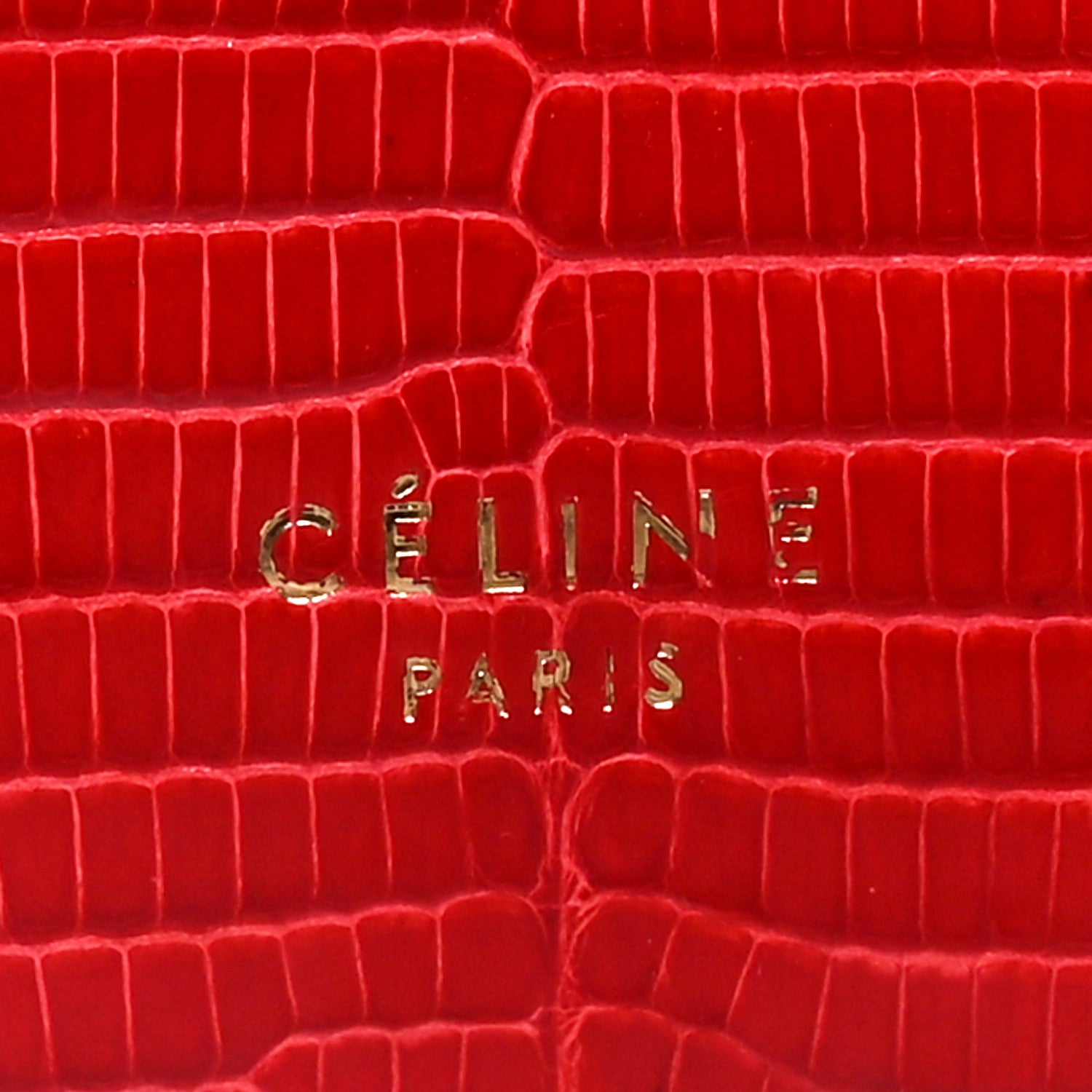 Celine Lizard Mini Clasp Bag Red 6 of 10