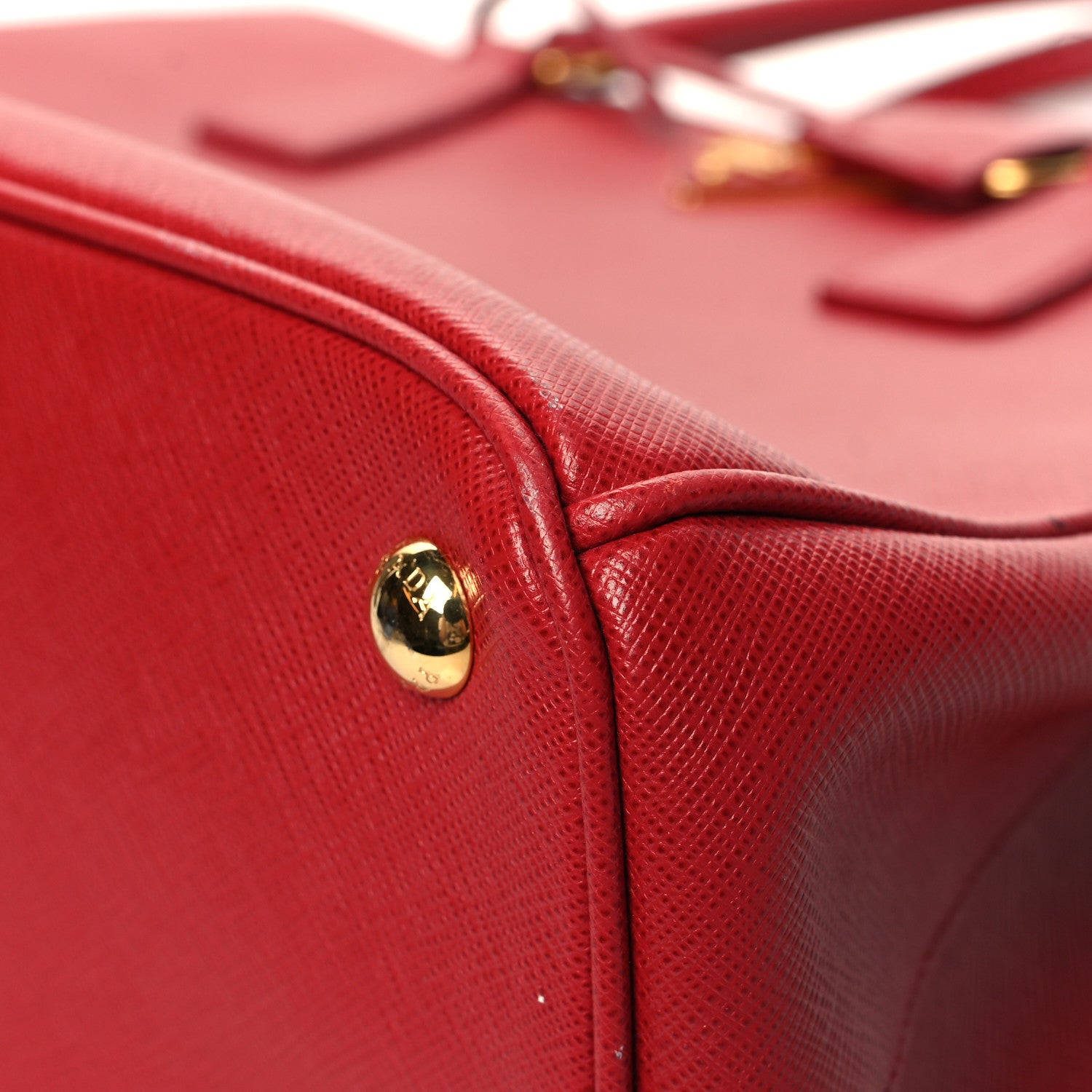 Prada Saffiano Lux Large Galleria Double Zip Tote Fuoco 11 of 14