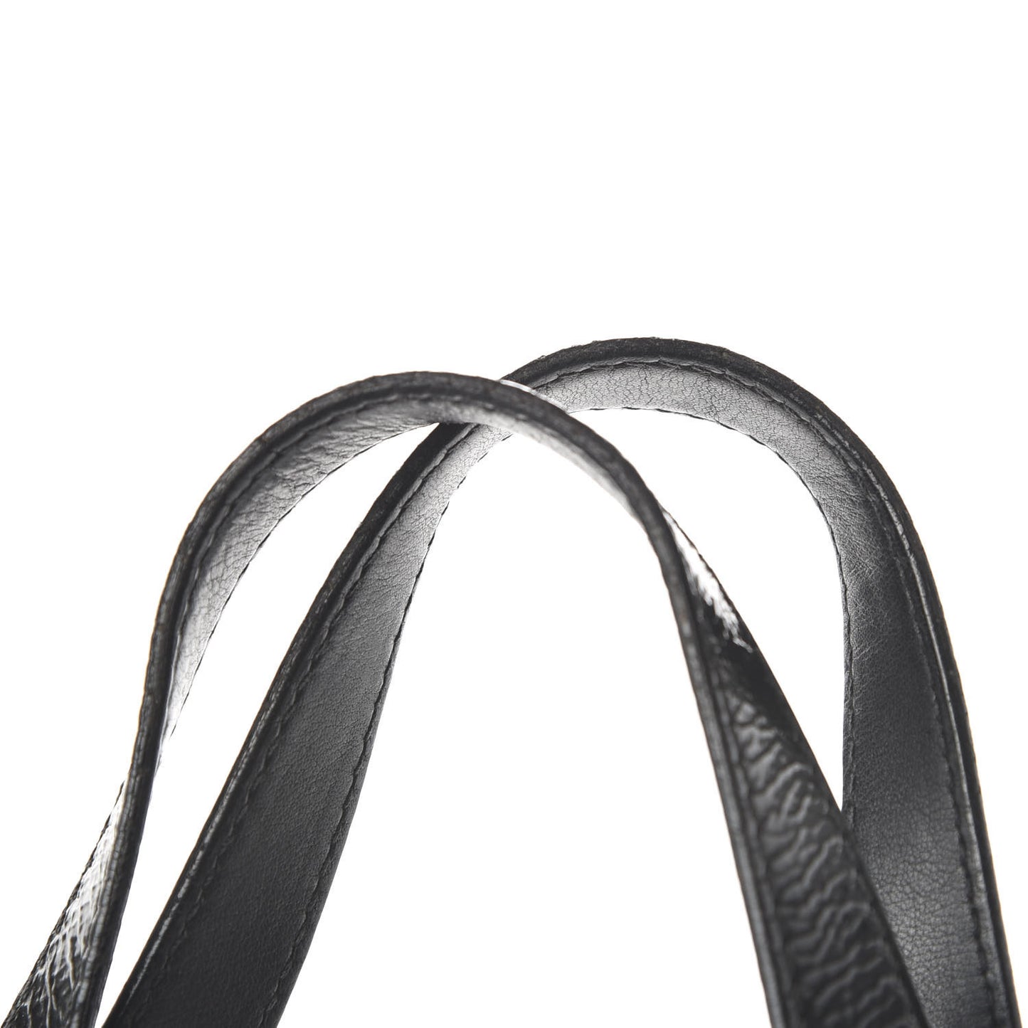 Crushed Patent Riki Bag Black