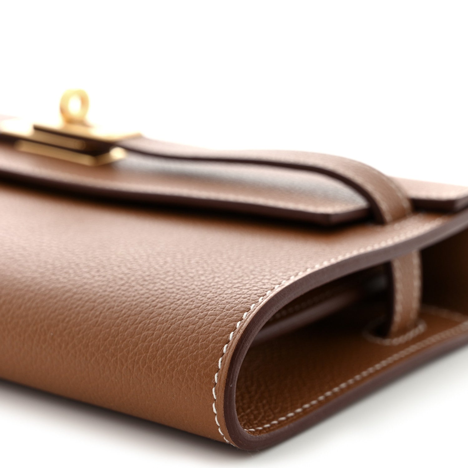 Hermes Evercolor Kelly Wallet To Go Gold 10 of 11