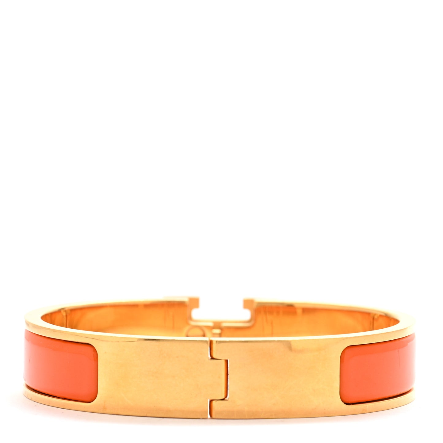 Enamel Narrow Clic Clac H Bracelet GM Orange