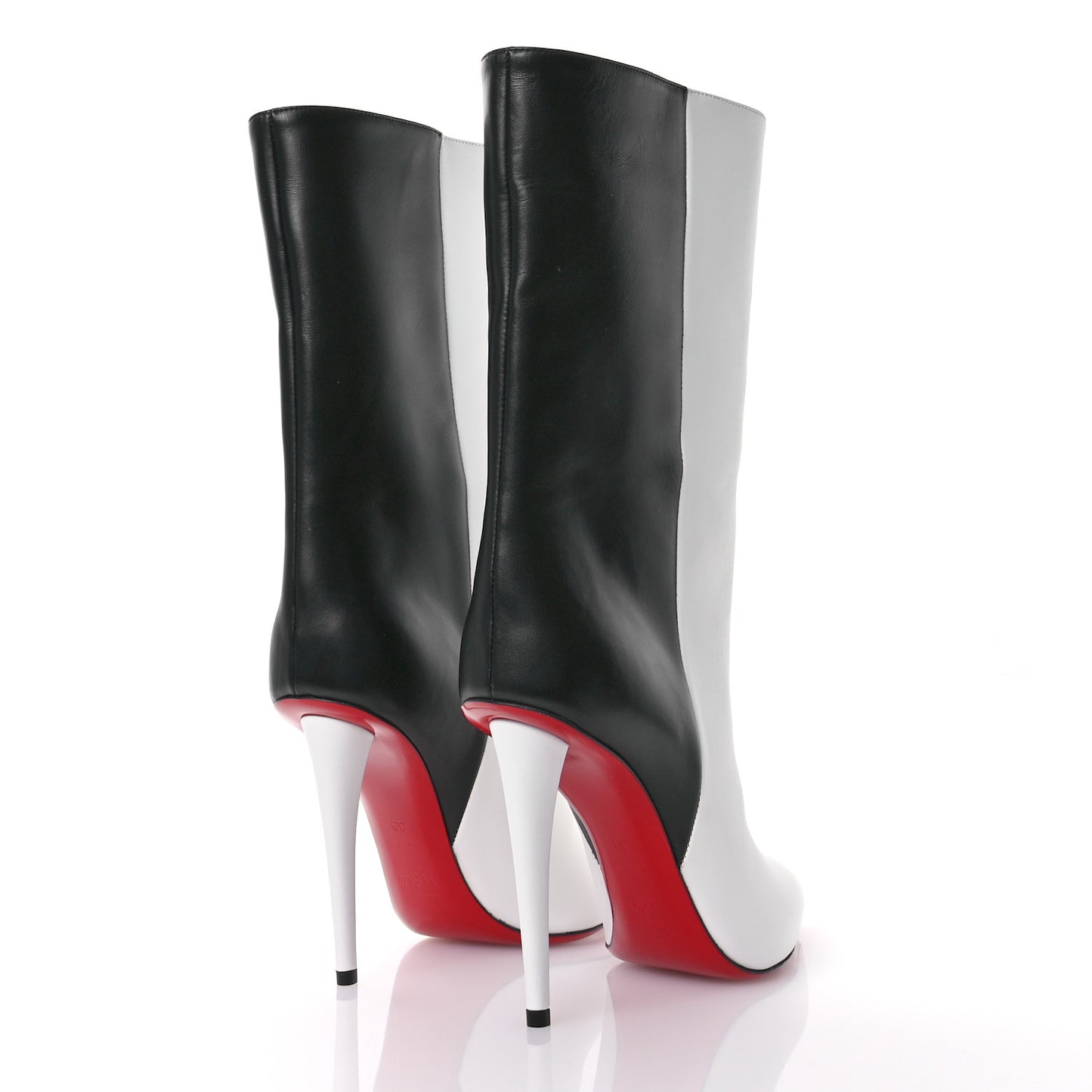 Calfskin Astrilarge 100 Booties 39 White Black