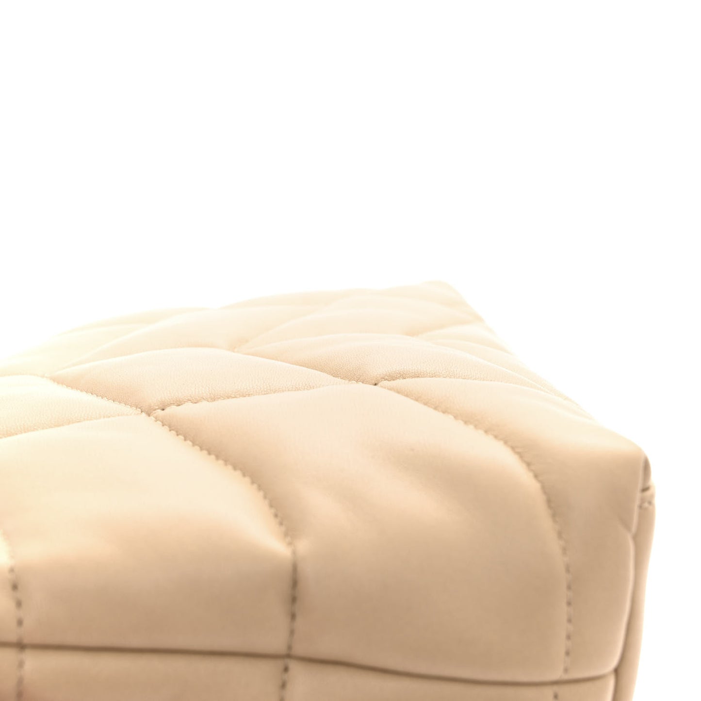 Lambskin Quilted Toy Loulou Puffer Monogram Chain Satchel Dark Beige