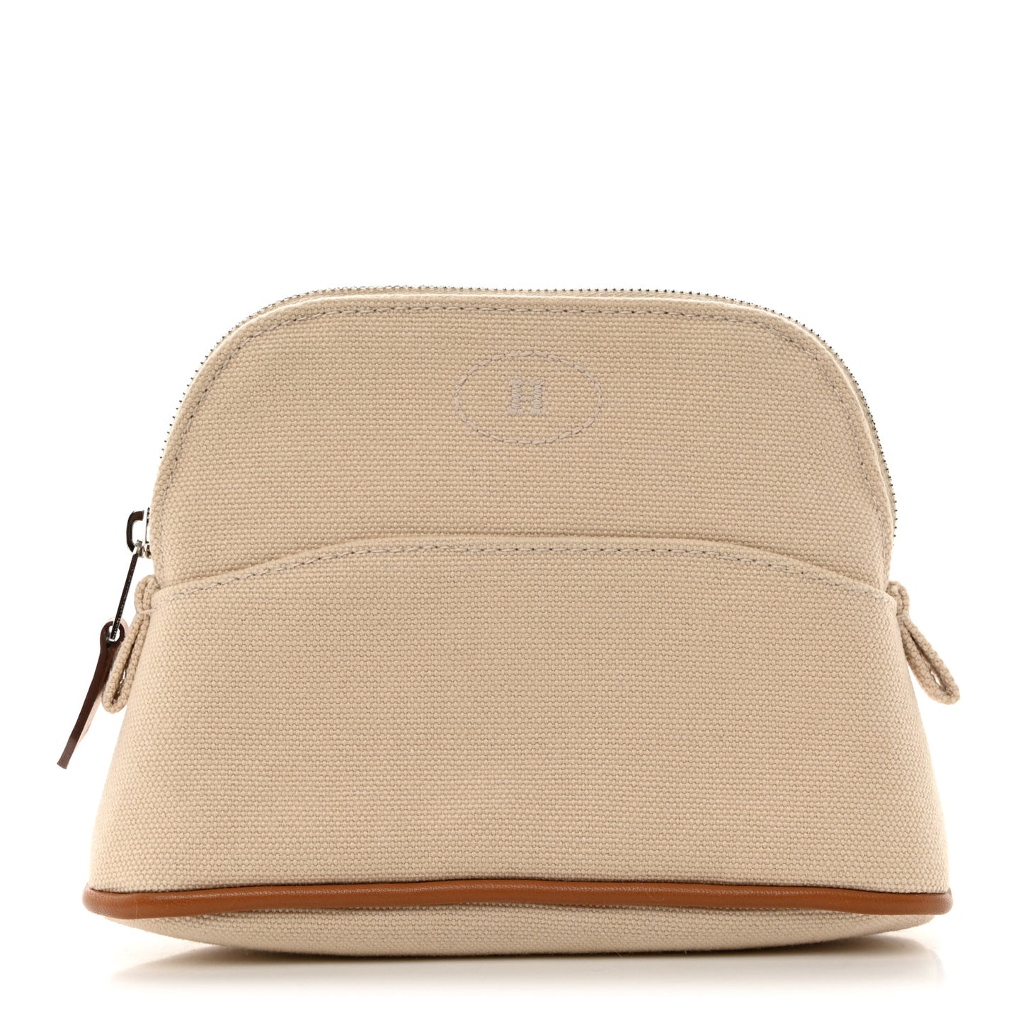 Cotton Canvas Mini Mini Bolide Travel Cosmetic Pouch Natural