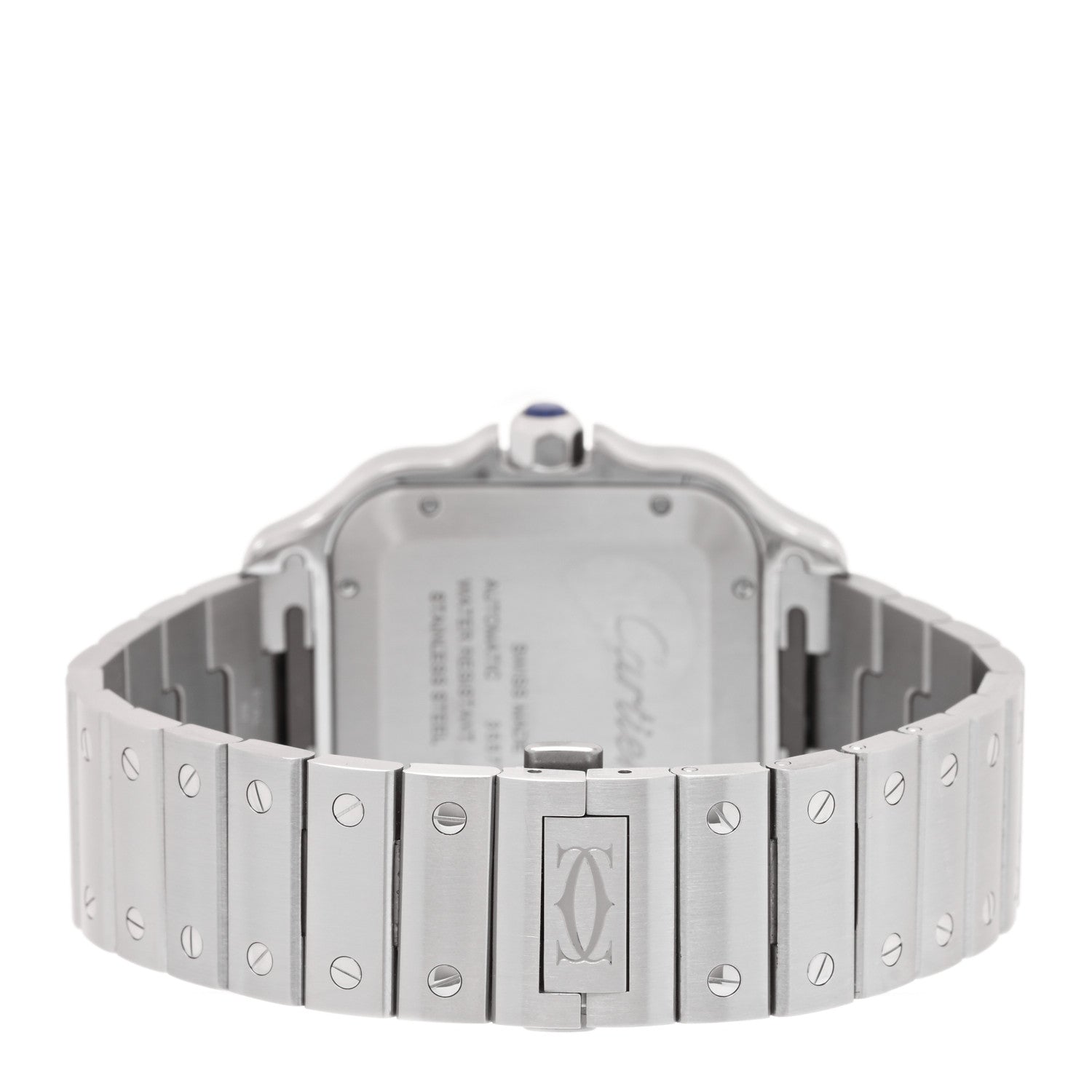 Cartier Stainless Steel 39.8mm Santos De Cartier Automatic Watch Blue 3 of 5
