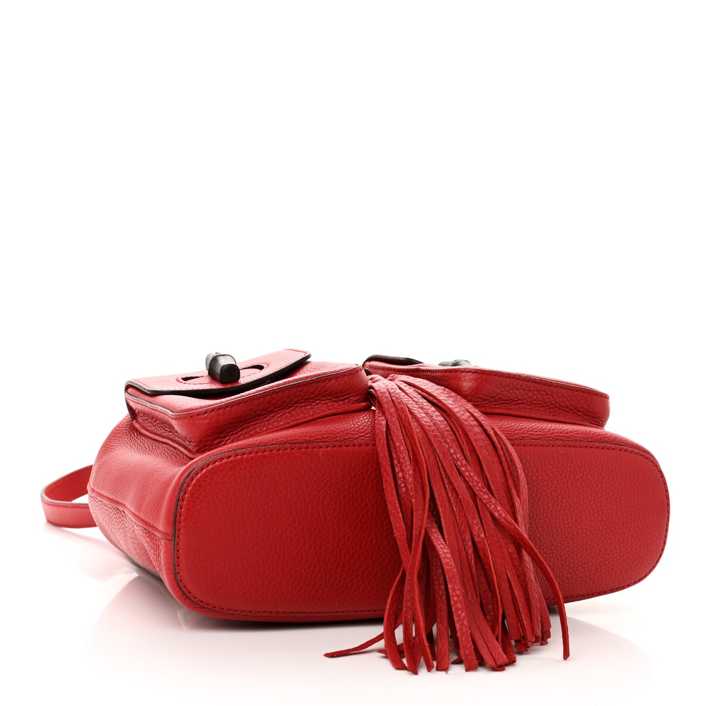 Cellarius Calfskin Medium Bamboo Backpack Hibiscus Red