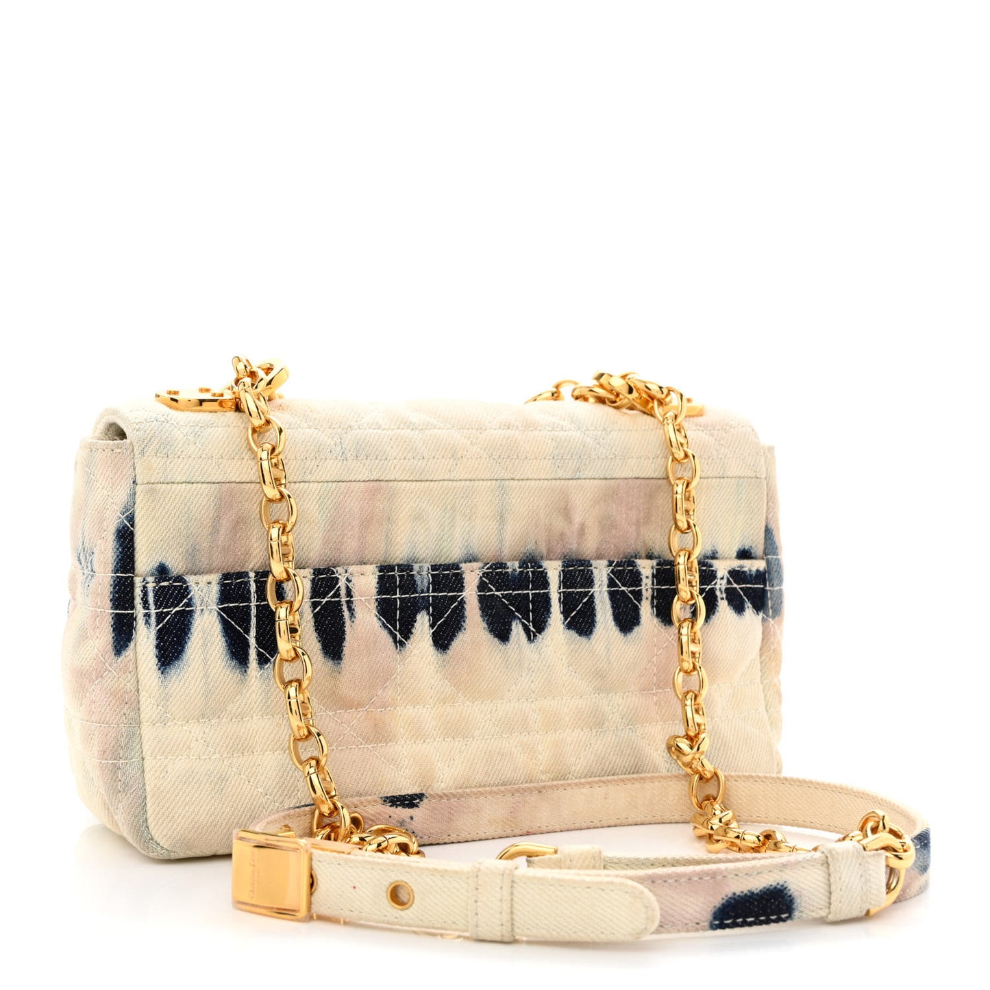 Denim Tie Dye Cannage Small Caro Bag Multicolor