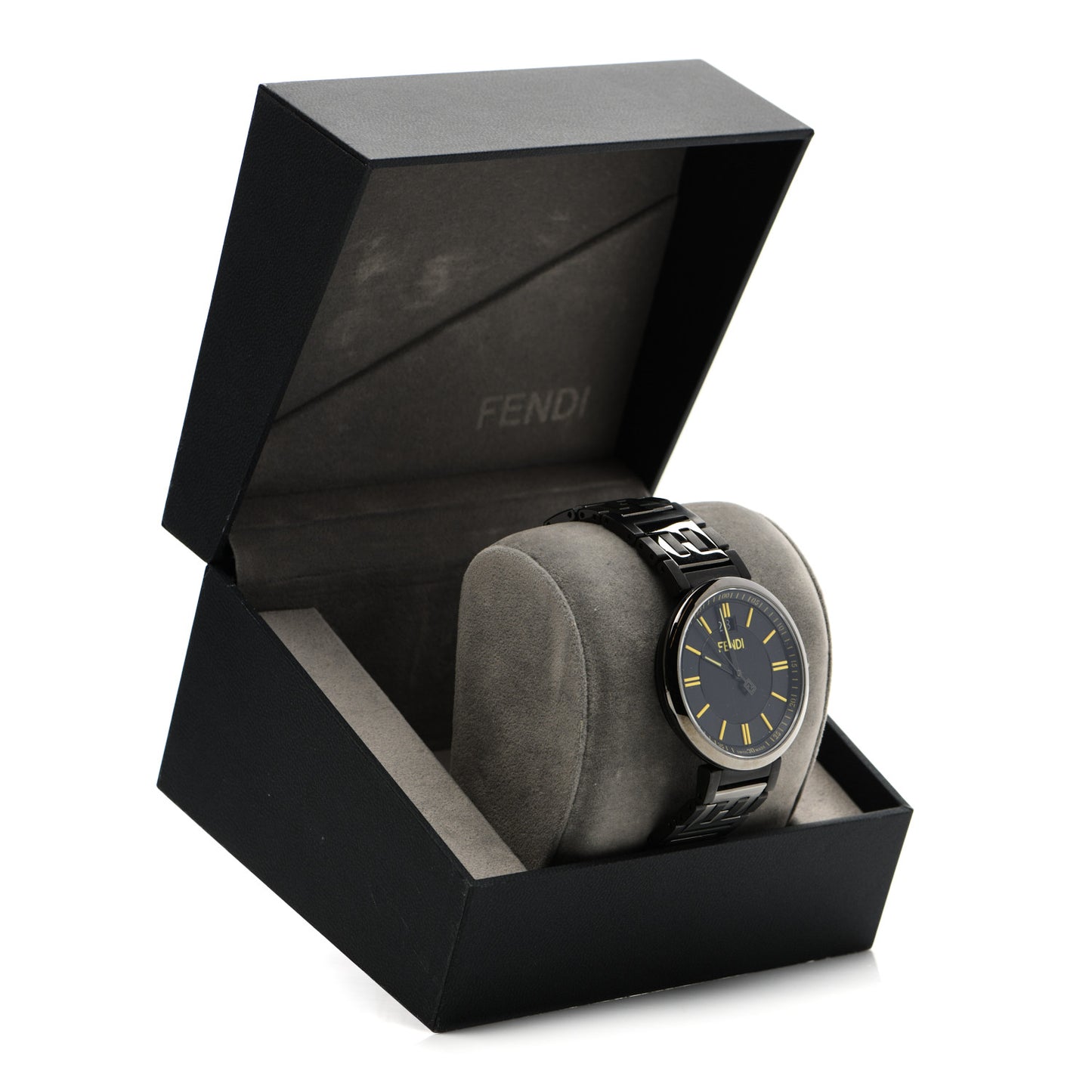 Stainless Steel 39mm Forever Fendi Quartz Watch Black