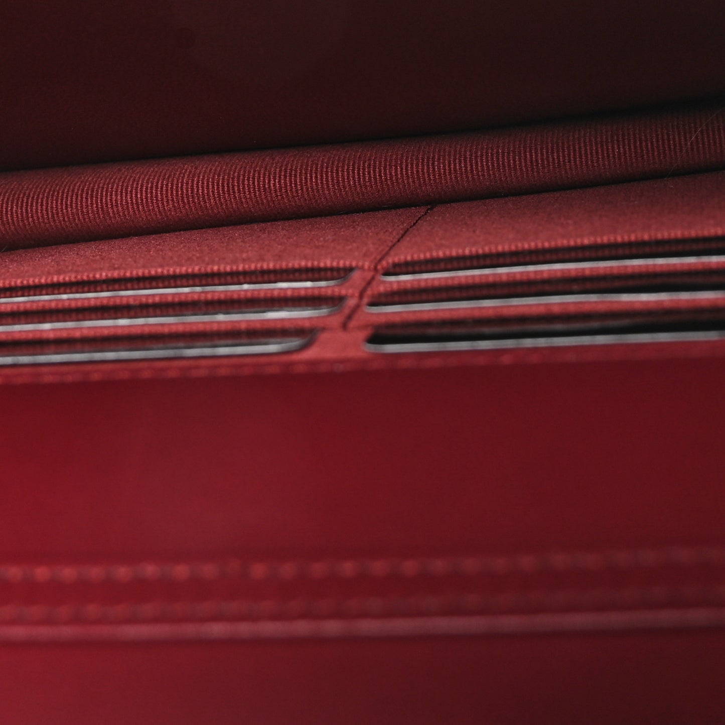 Lambskin Quilted Strass Studded CC Wallet on Chain WOC Burgundy
