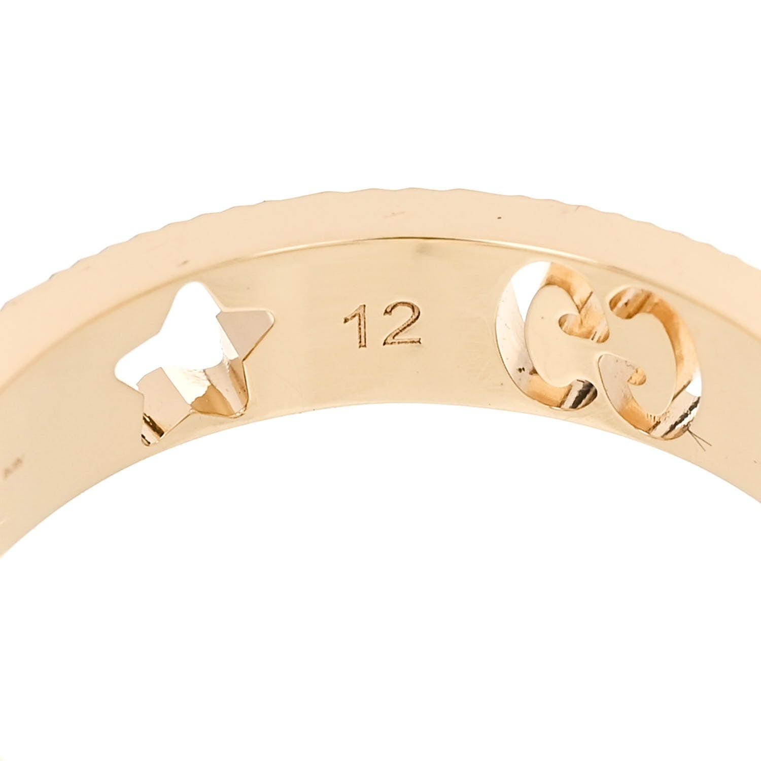 Gucci 18K Yellow Gold Icon Stars Band Ring 52 6 6 of 6