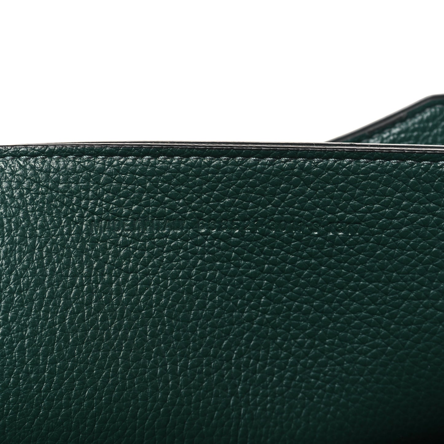 Grained Calfskin Neo Classic Matte Black Hardware S City Forest Green