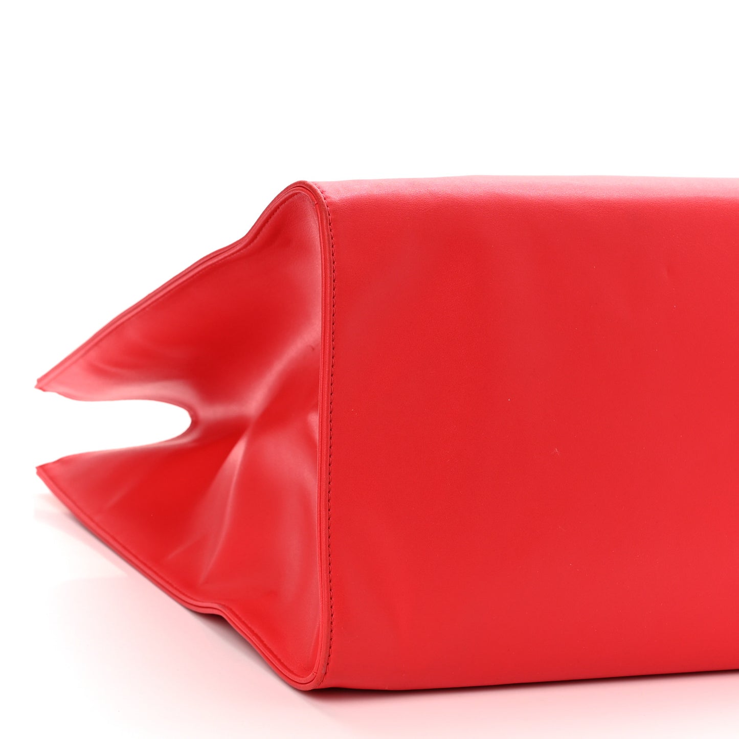 Vegan Leather Large Shopping Bag Red