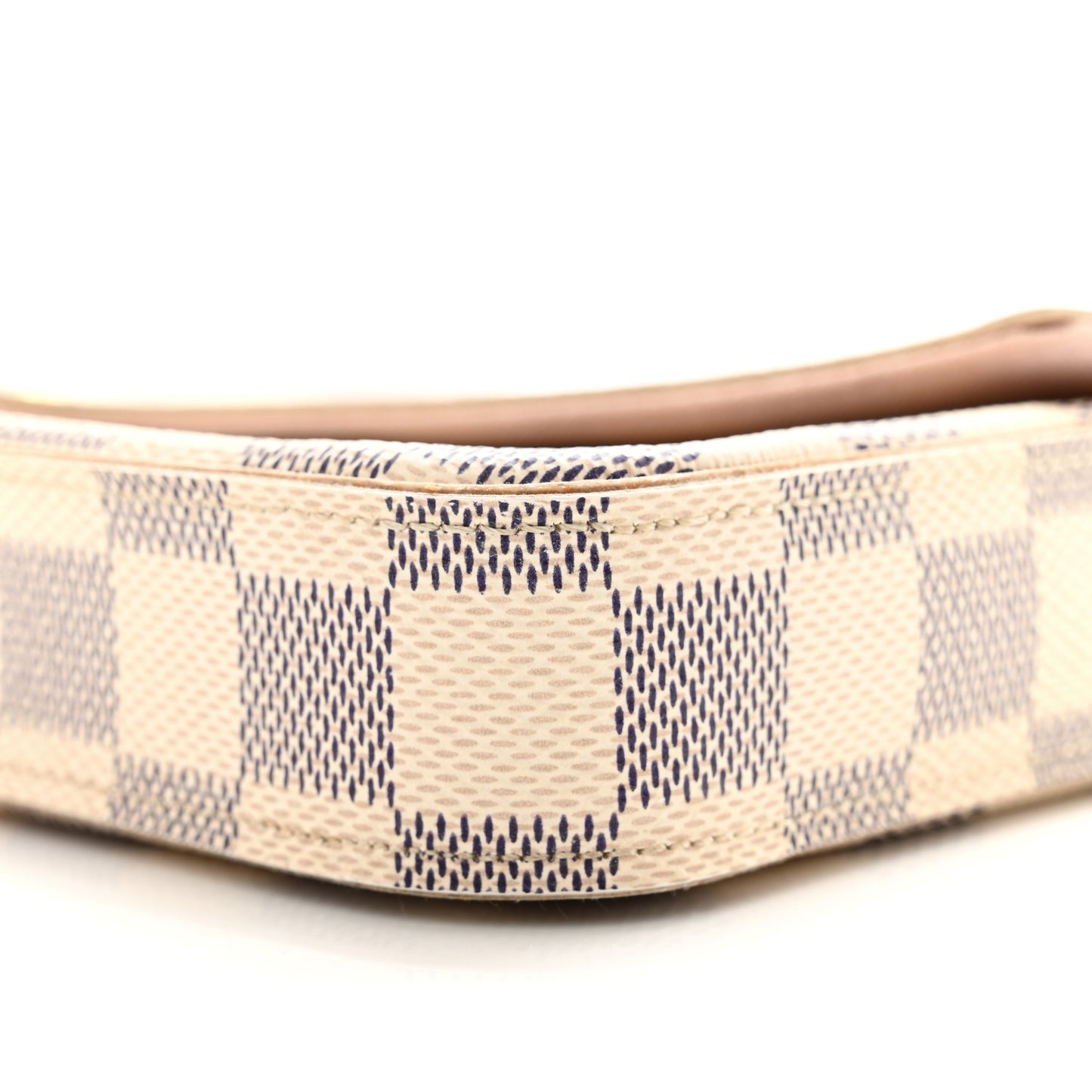 Damier Azur Pochette Felicie Chain Wallet Rose Ballerine