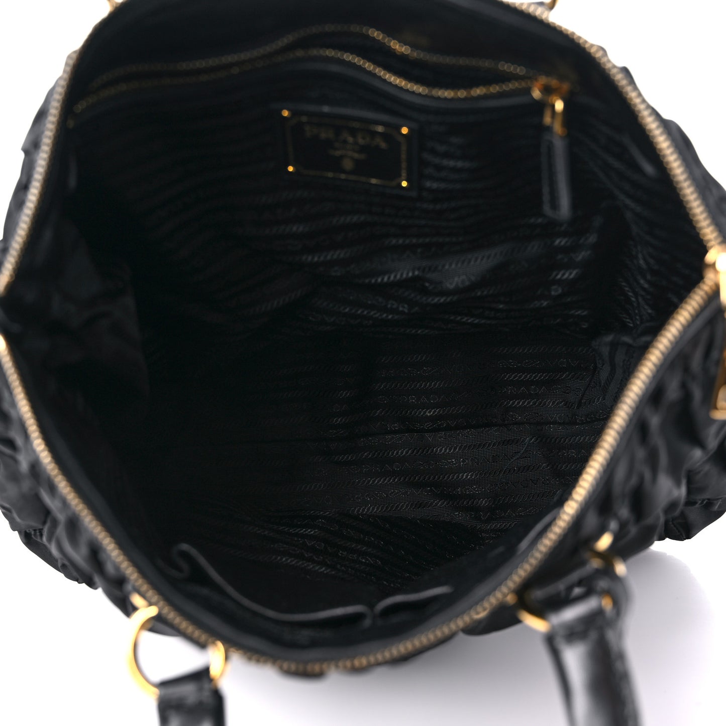 Tessuto Nylon Gaufre Tote Black