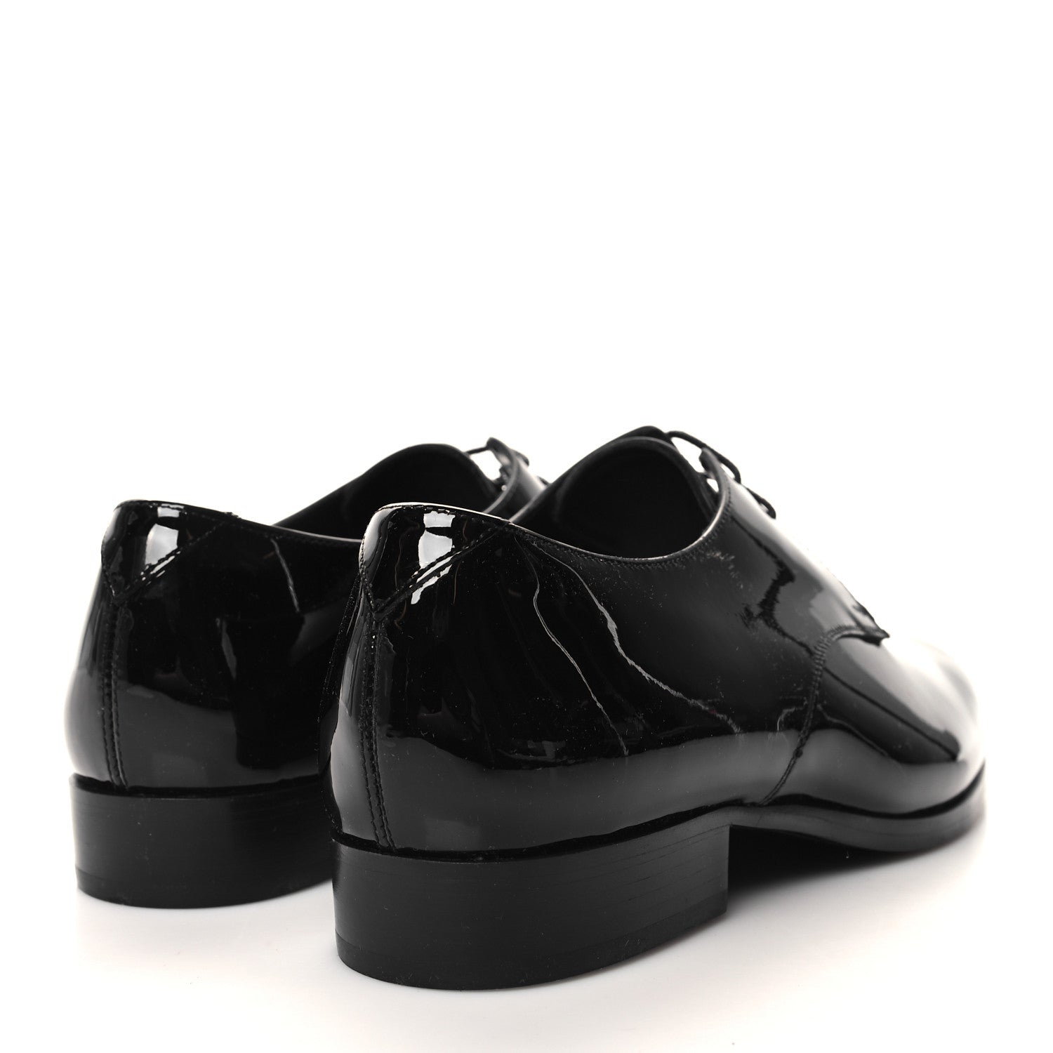 Saint Laurent Patent Baltimora Lace Up Derby Shoes 40 Black 4 of 8