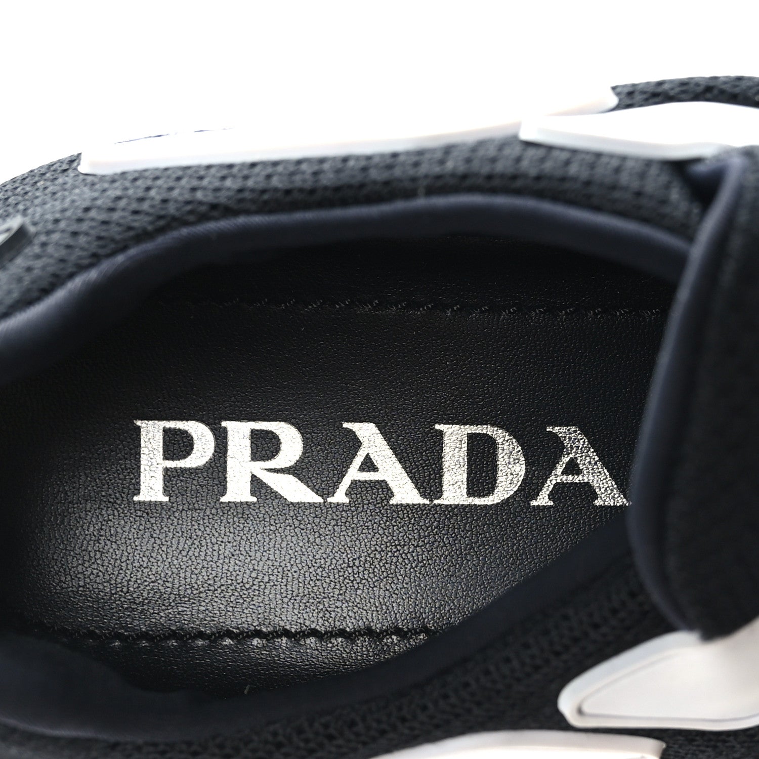 Prada Sport Knit Womens Cloudbust Sneakers 35.5 Black Argento 8 of 8
