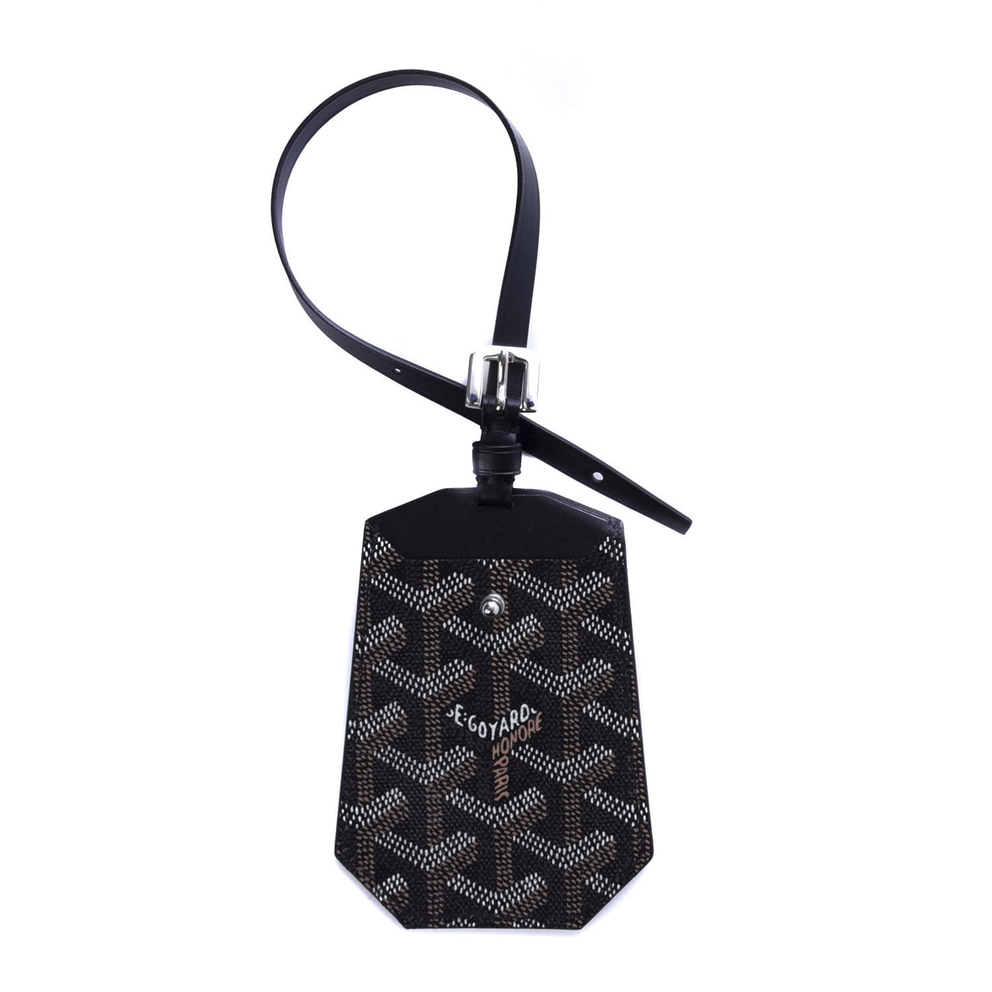 Goyardine Luggage Tag Black