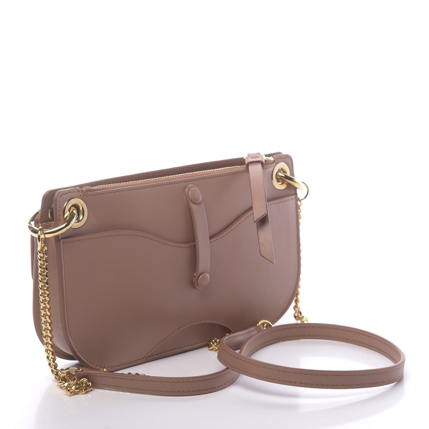 Calfskin Tess Mini Crossbody Bag Muted Brown