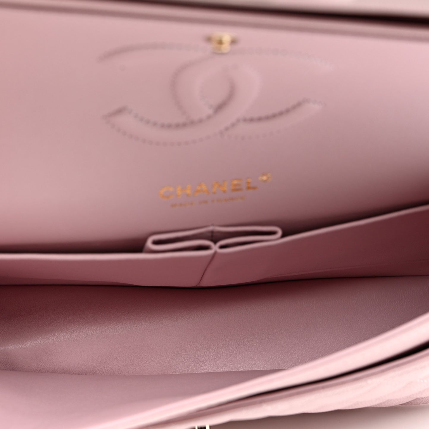 Caviar Quilted Medium Double Flap Light Pink
