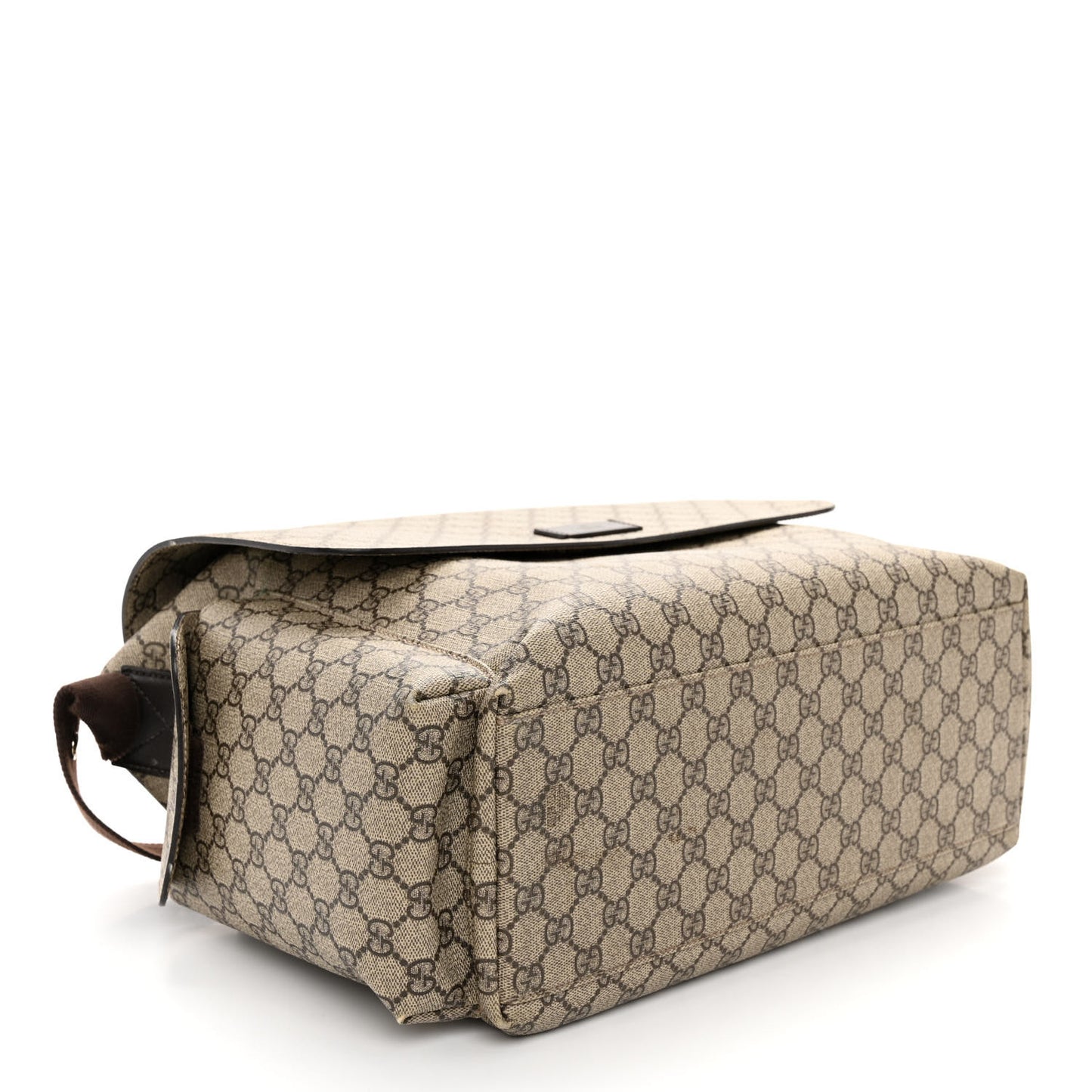 GG Plus Monogram Messenger Diaper Bag Dark Brown