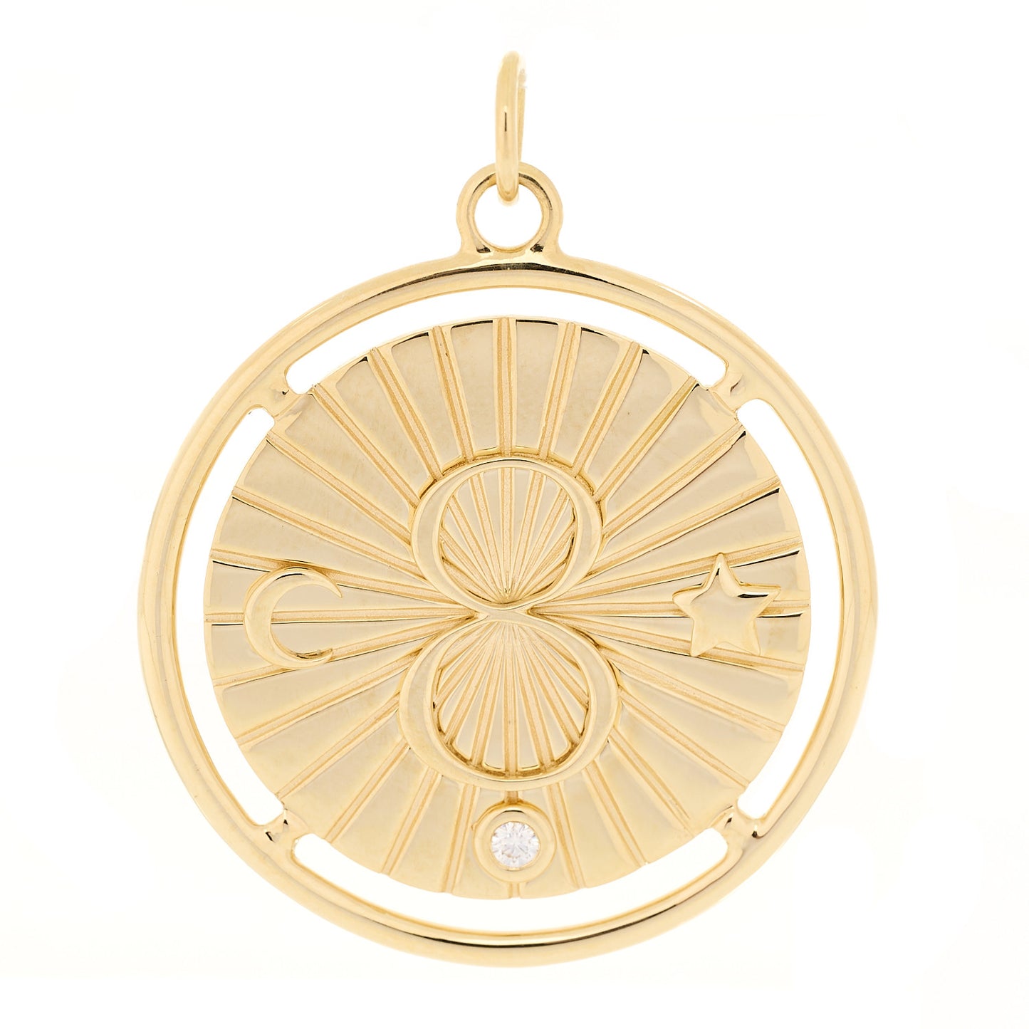 18K Yellow Gold Large Karma Medallion Pendant