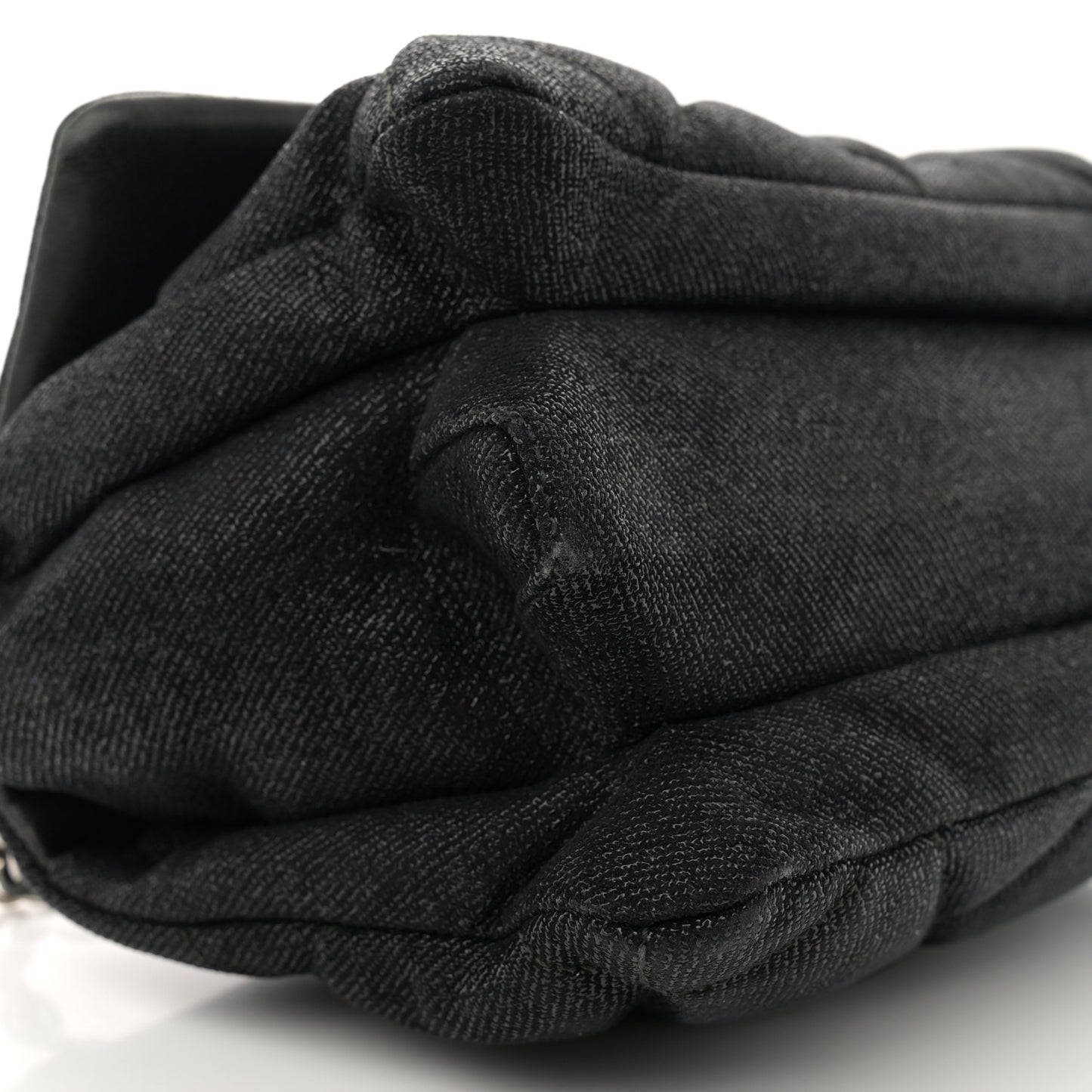 Shiny Canvas Quilted Gelly Bag Black